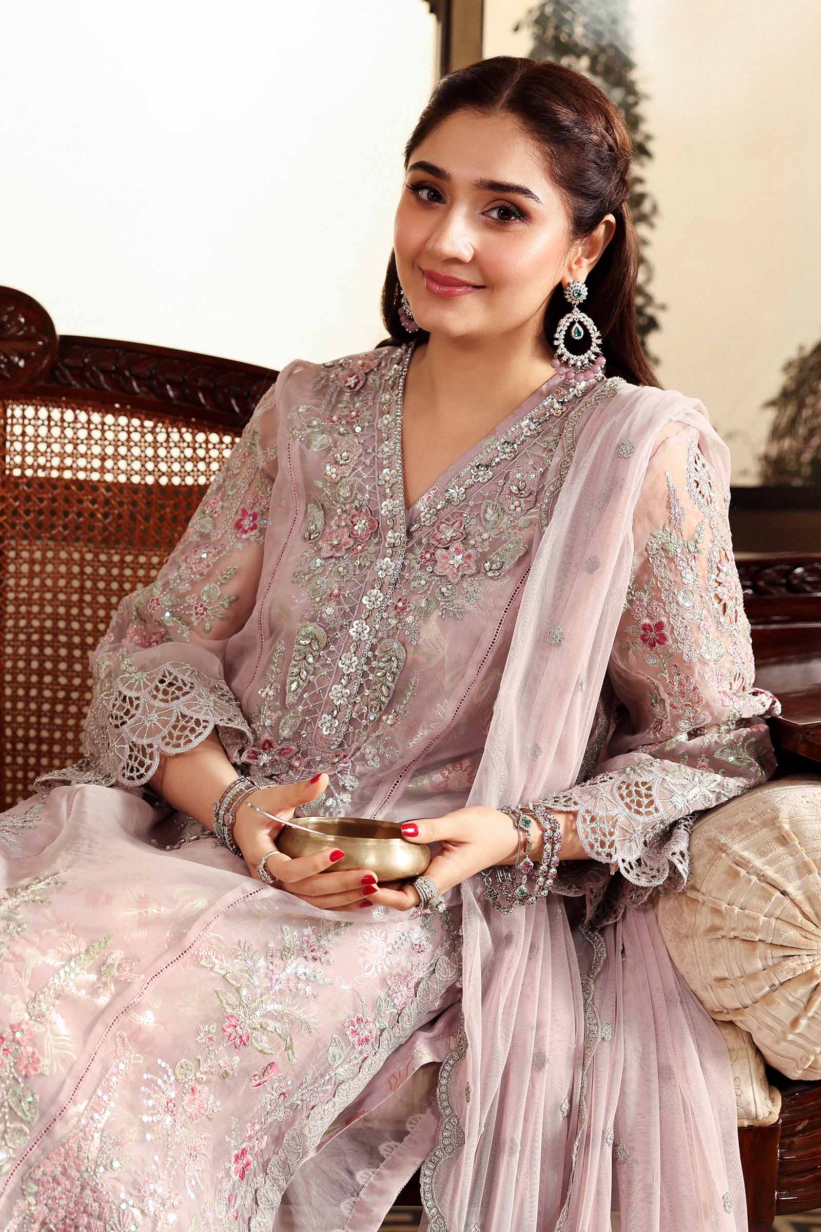 Maria.B. - Embroidered Organza Suit