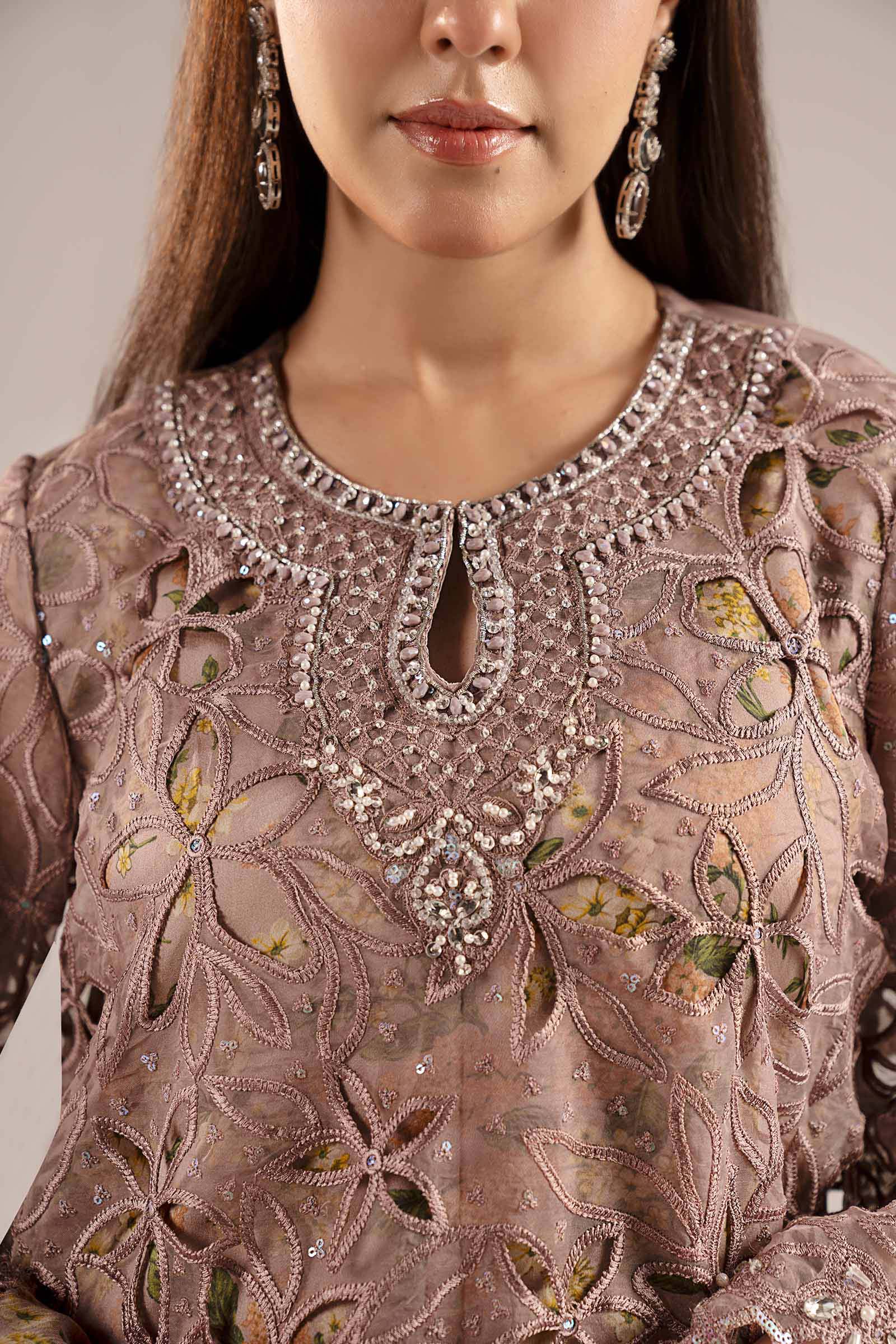 Maria.B. - Embroidered Organza Suit