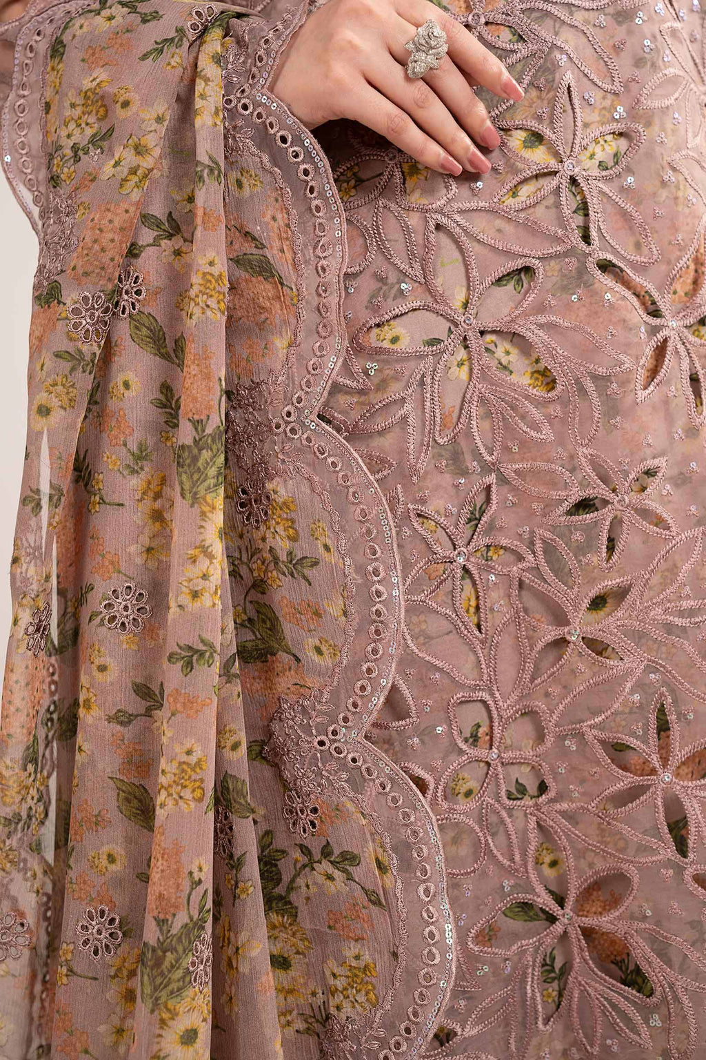 Maria.B. - Embroidered Organza Suit