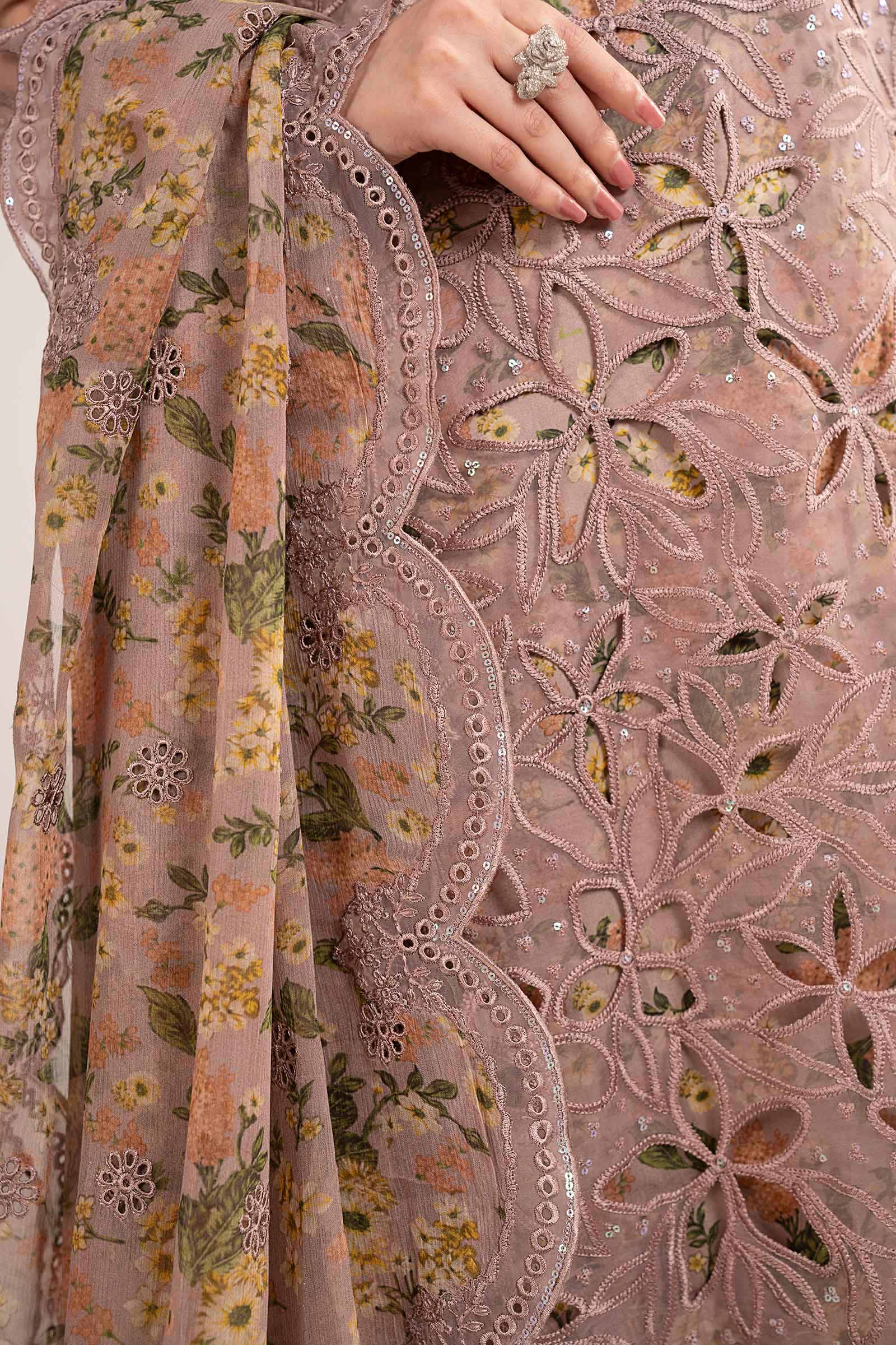 Maria.B. - Embroidered Organza Suit