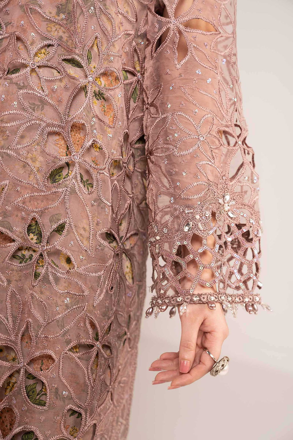 Maria.B. - Embroidered Organza Suit