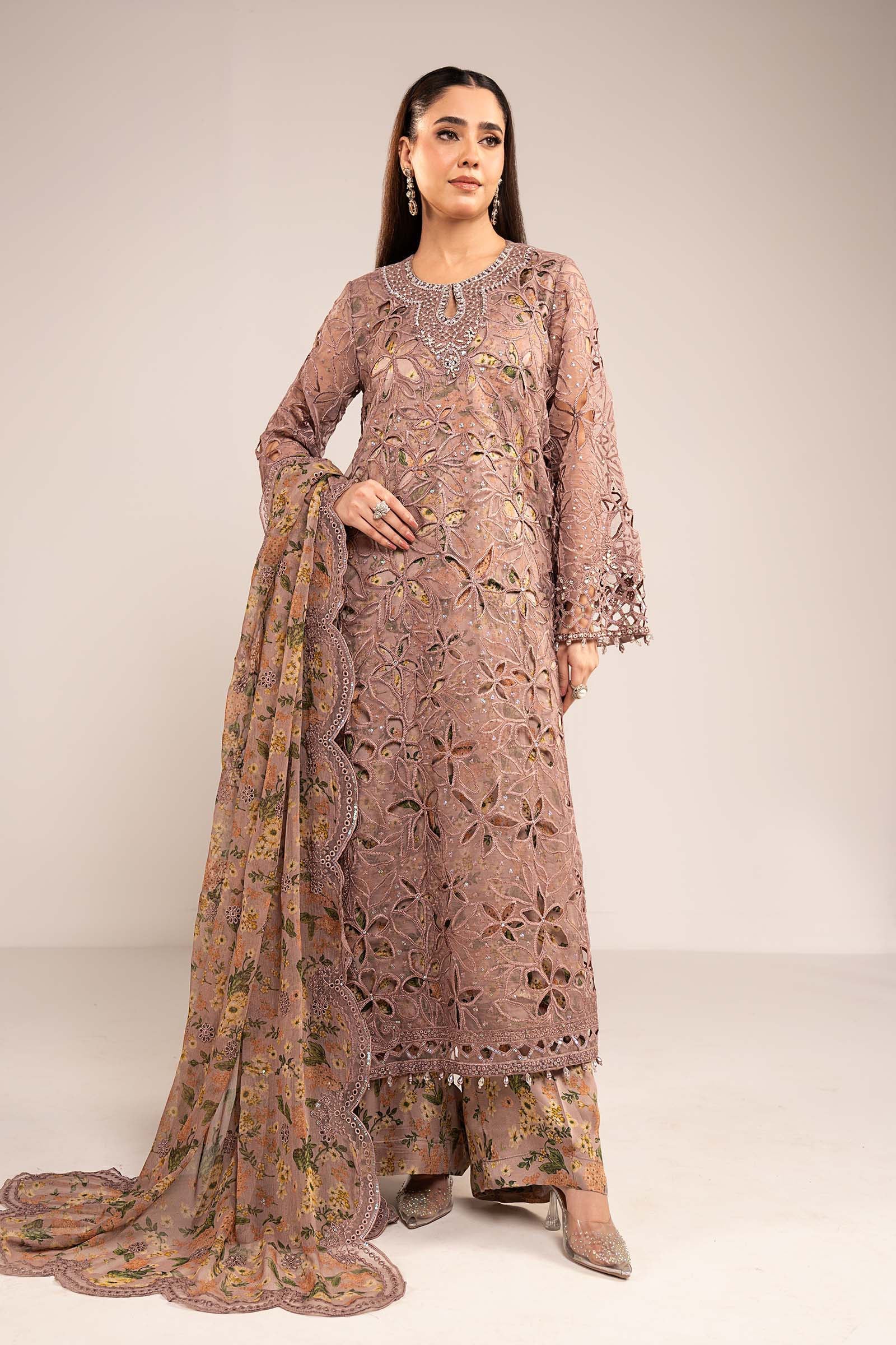 Maria.B. - Embroidered Organza Suit