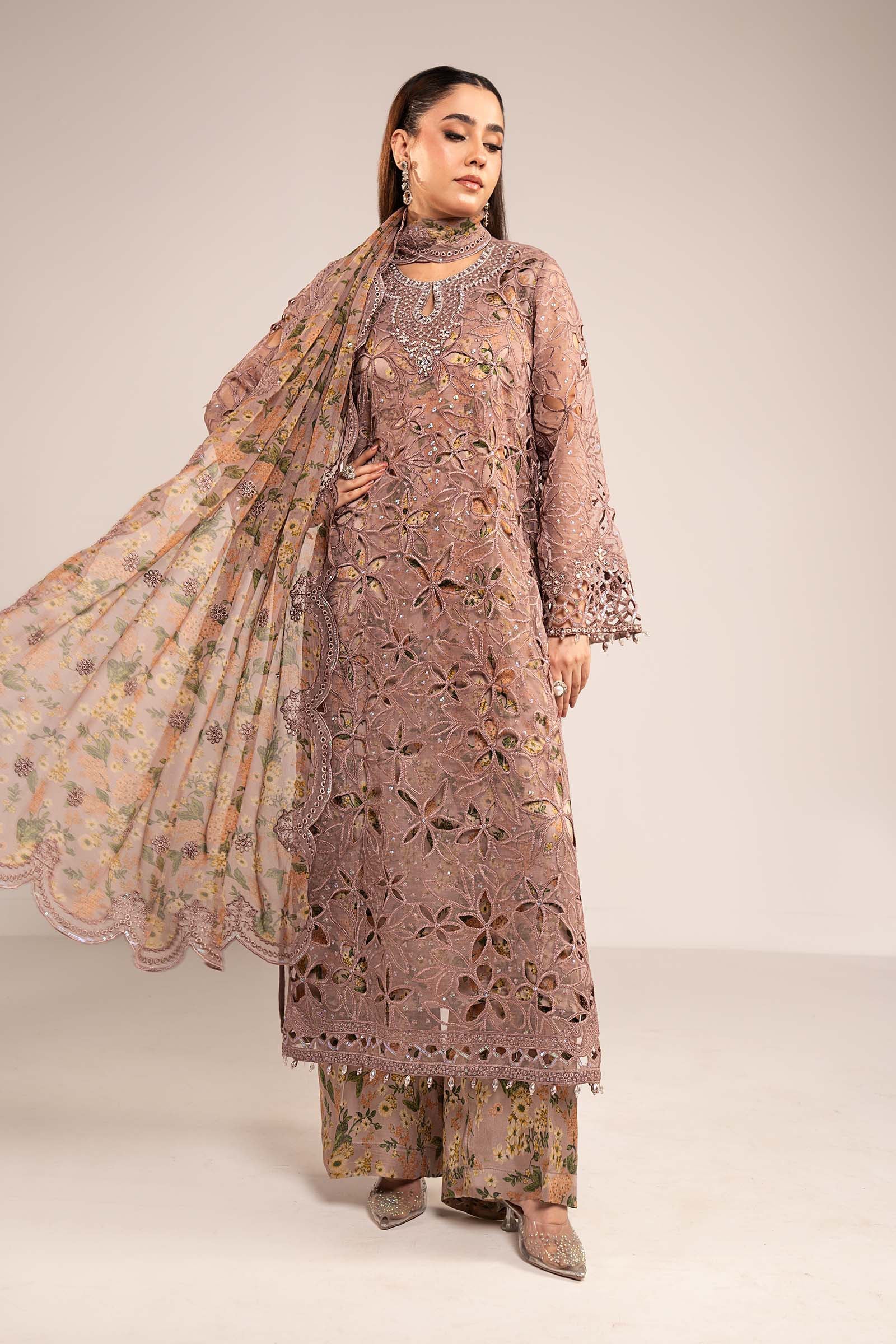 Maria.B. - Embroidered Organza Suit