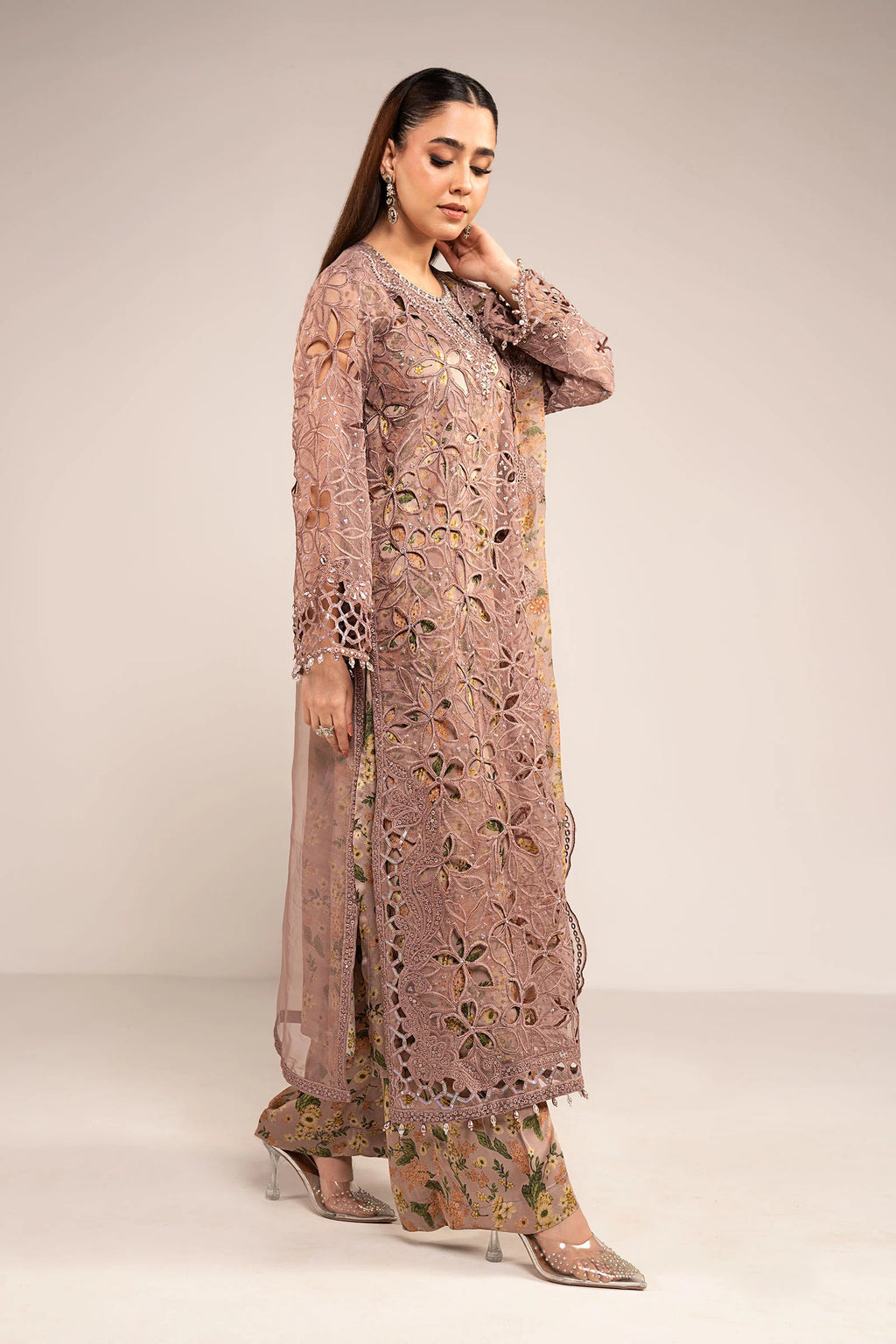 Maria.B. - Embroidered Organza Suit