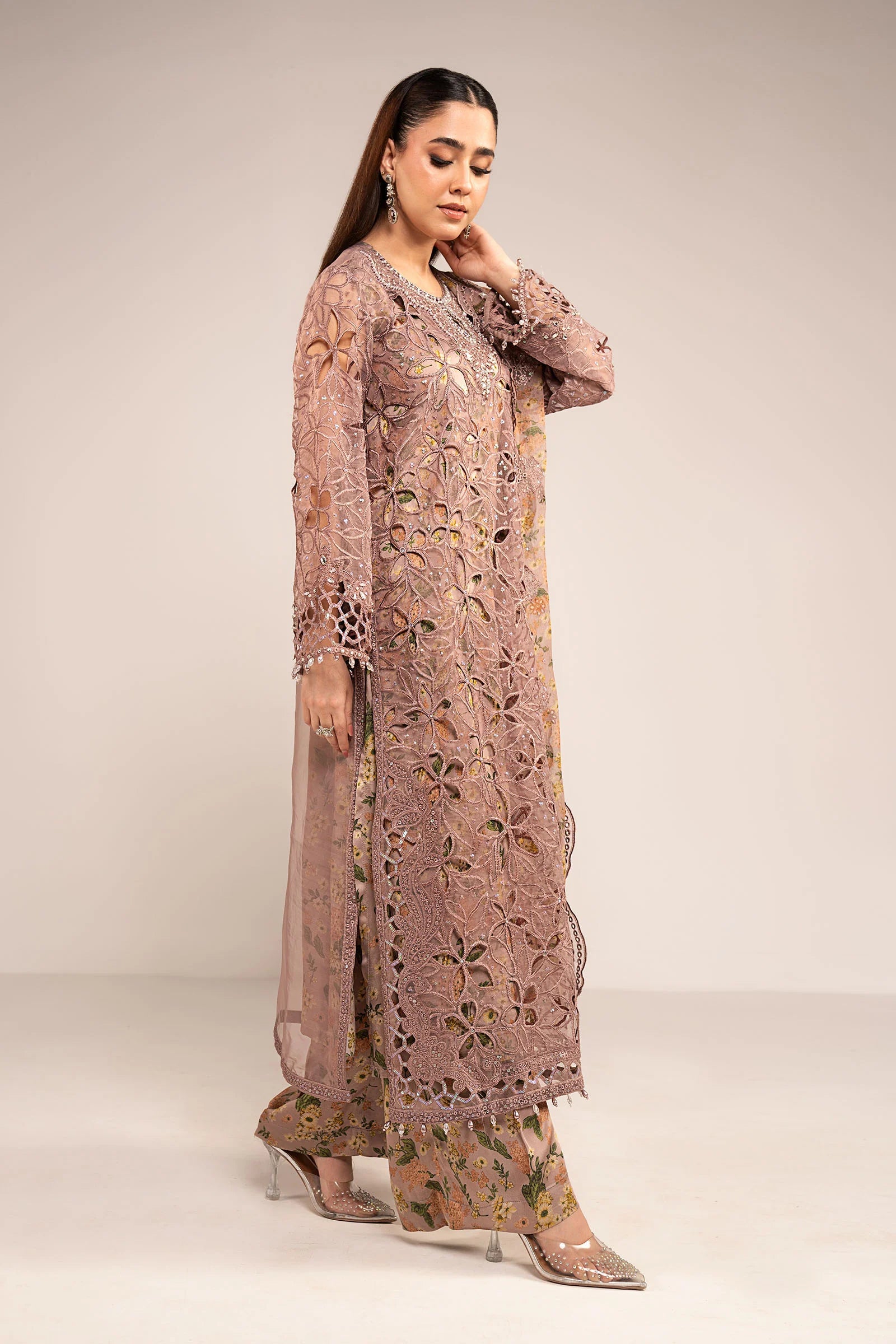 Maria.B. - Embroidered Organza Suit