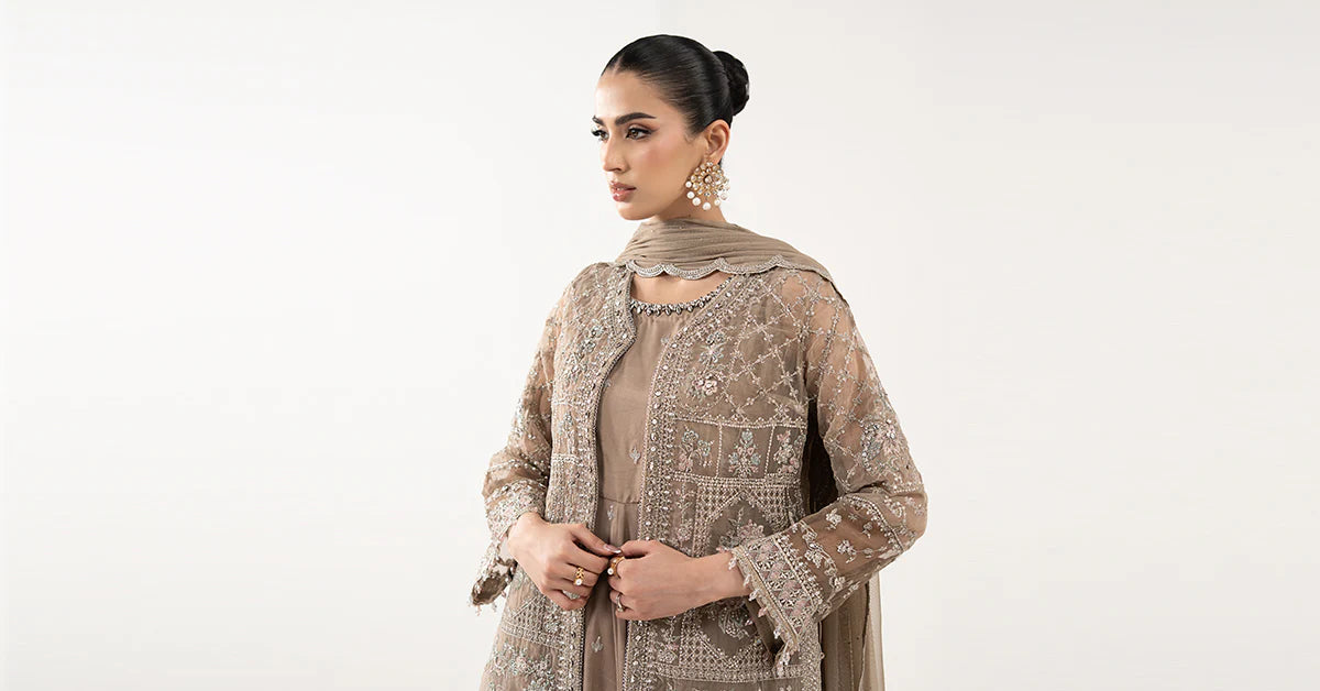 Maria.B. - 3 Piece Embroidered Organza Suit