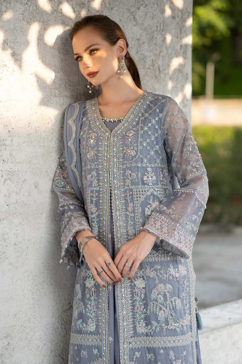 Maria.B. - 3 Piece Embroidered Organza Suit