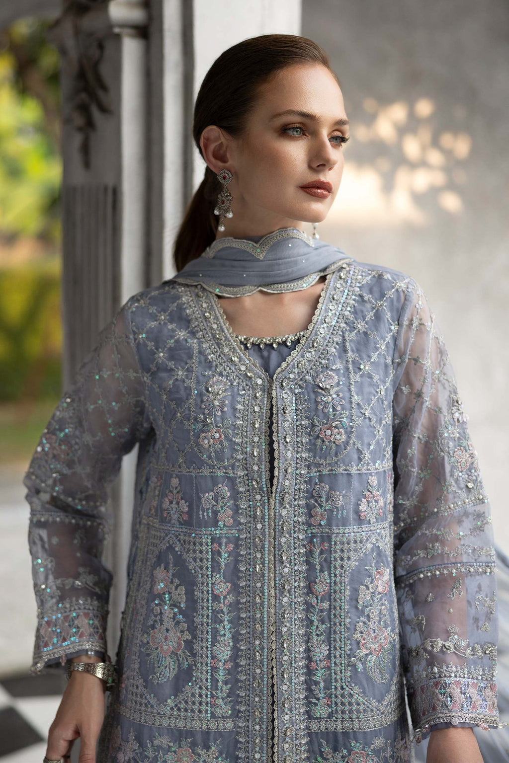 Maria.B. - 3 Piece Embroidered Organza Suit