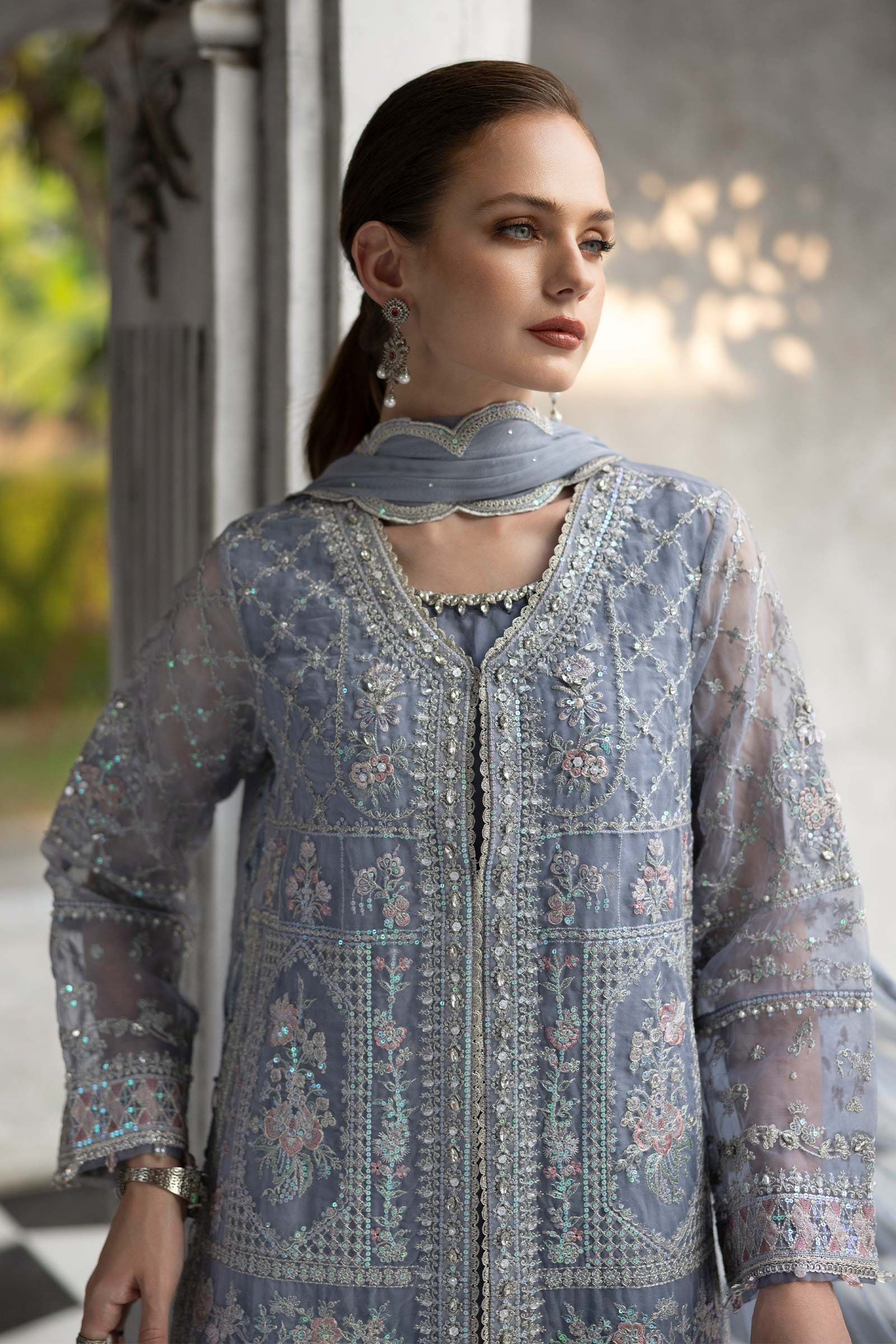 Maria.B. - 3 Piece Embroidered Organza Suit