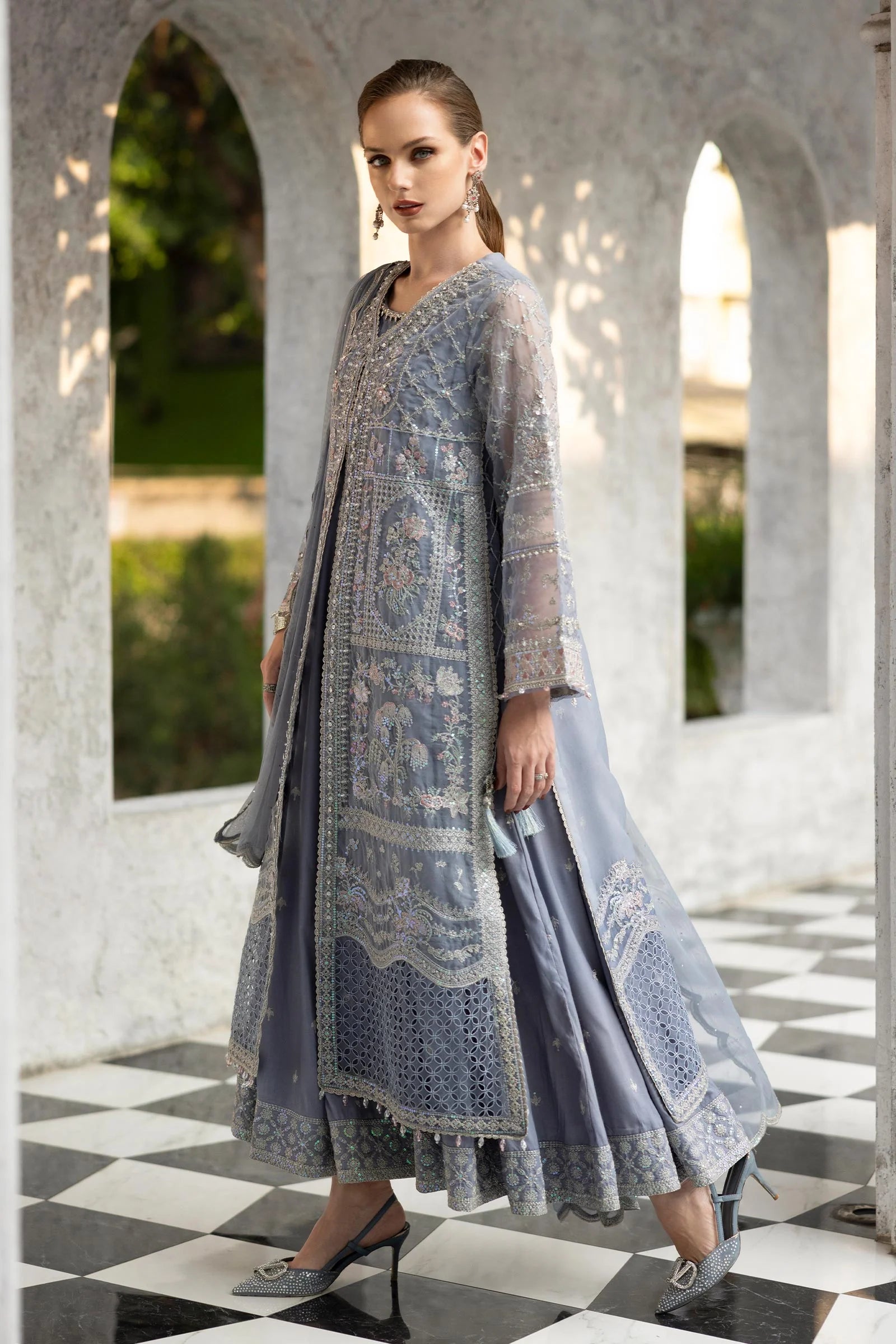 Maria.B. - 3 Piece Embroidered Organza Suit