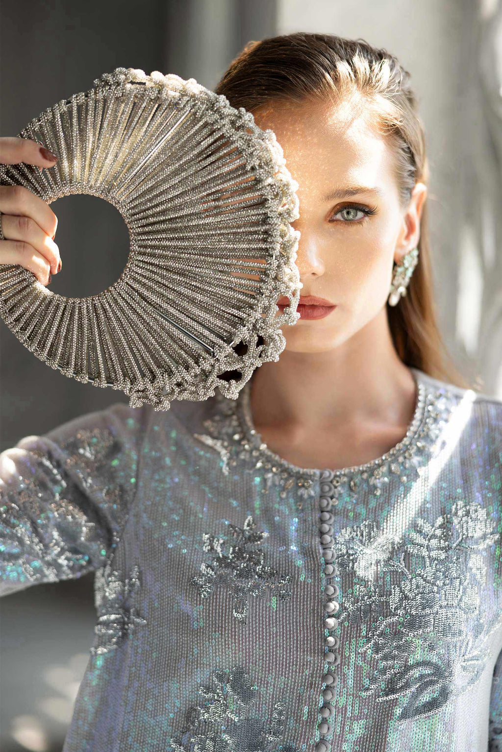 Maria.B. - 3 Piece Embroidered Chiffon Suit