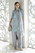 Maria.B. - 3 Piece Embroidered Chiffon Suit