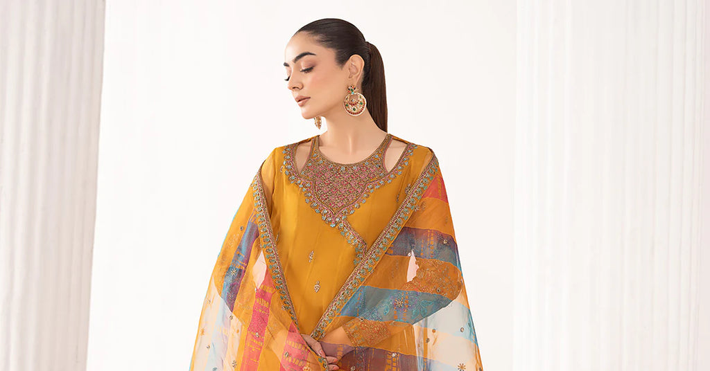 Maria.B. - 3 Piece Embroidered Organza Suit