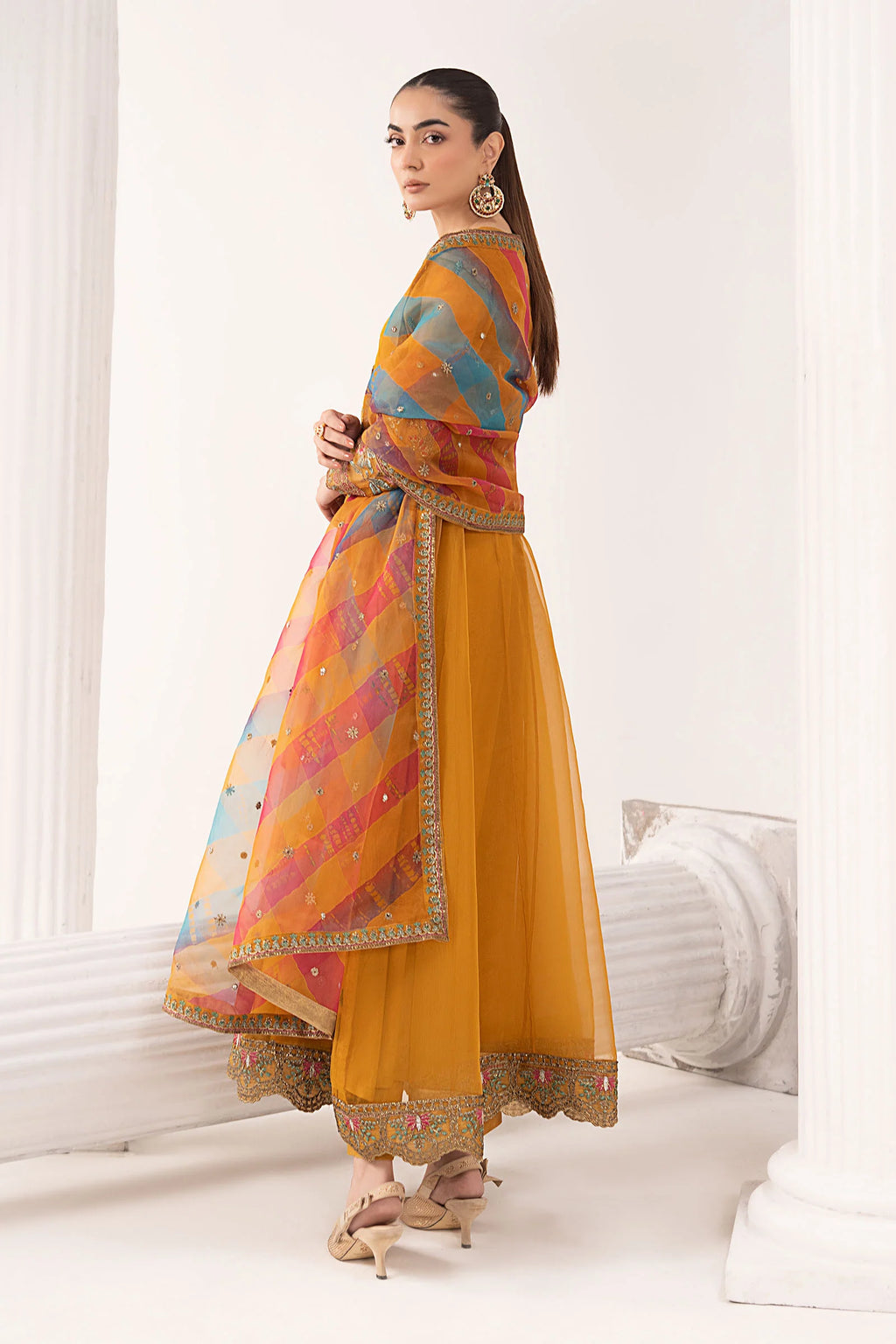 Maria.B. - 3 Piece Embroidered Organza Suit