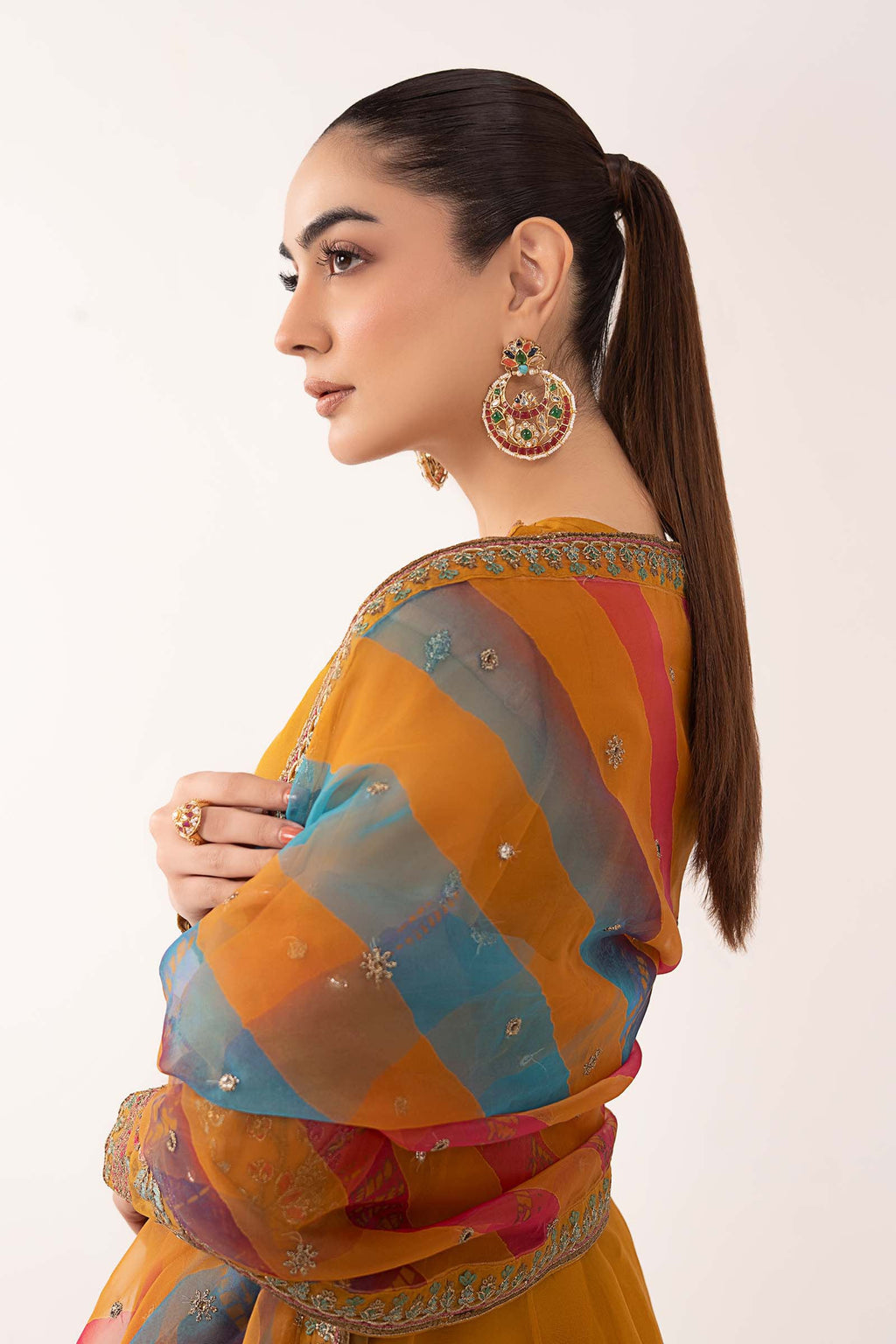 Maria.B. - 3 Piece Embroidered Organza Suit