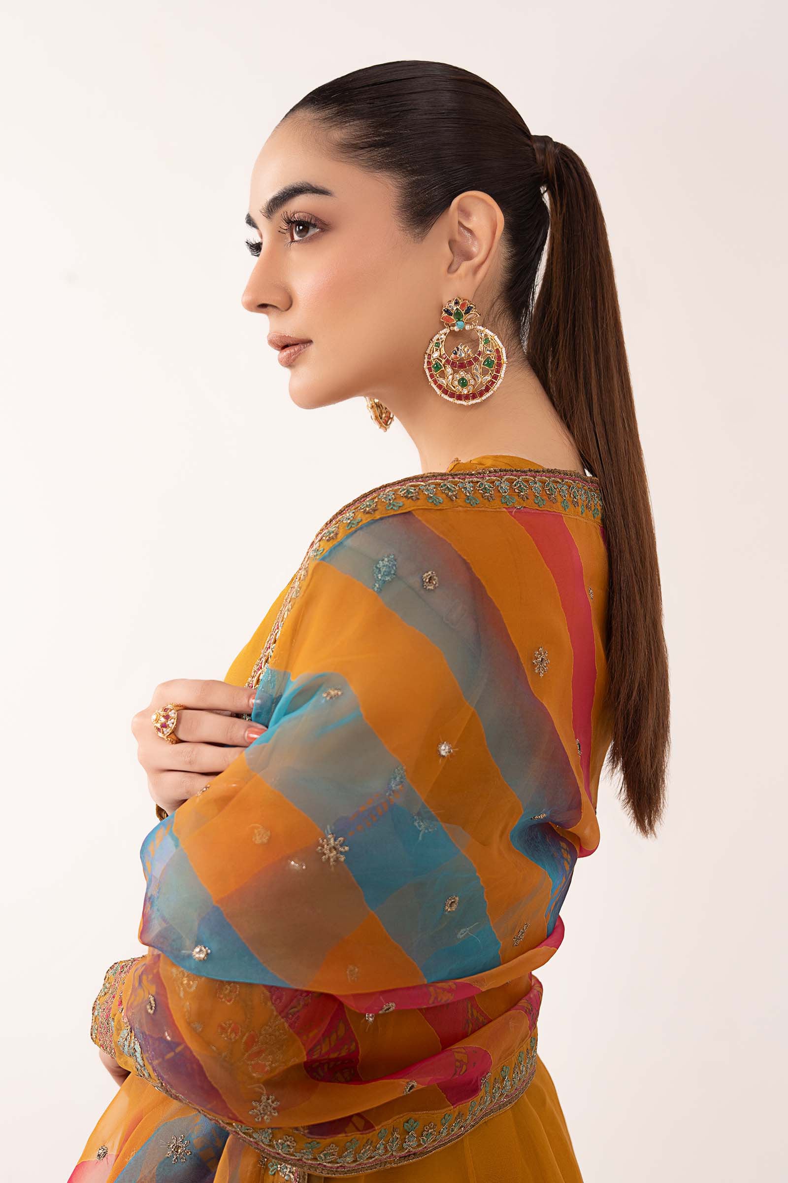 Maria.B. - 3 Piece Embroidered Organza Suit