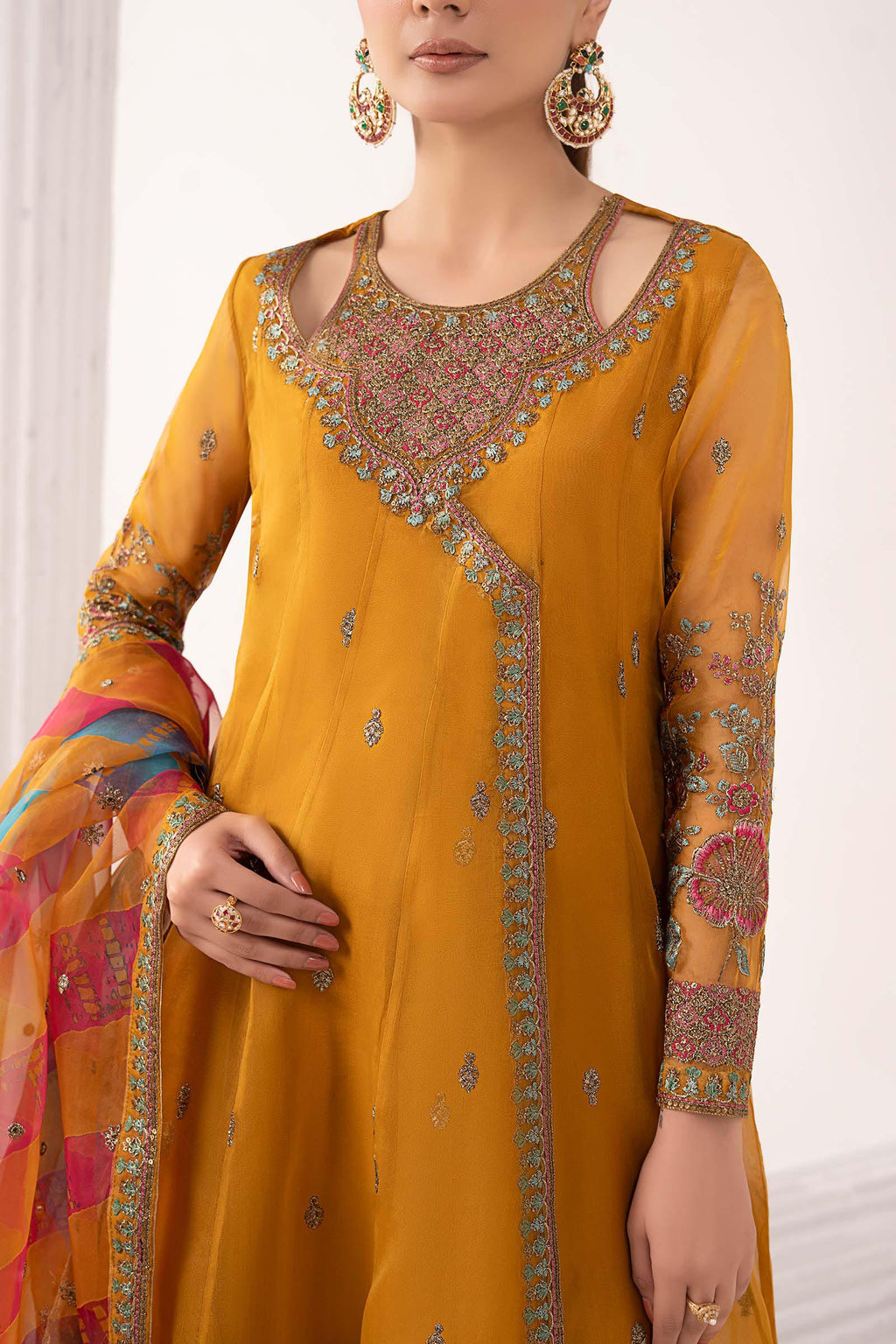 Maria.B. - 3 Piece Embroidered Organza Suit