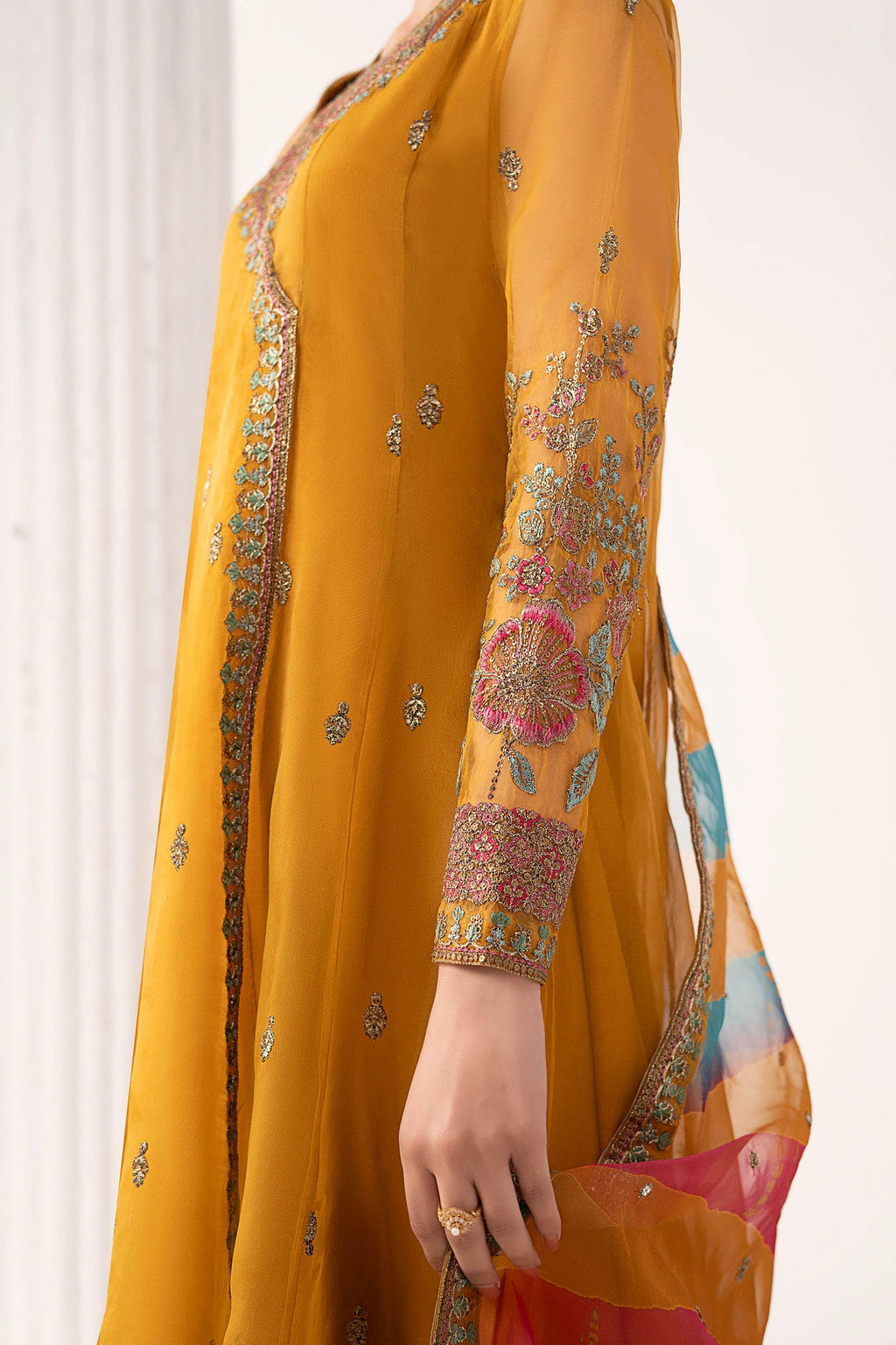 Maria.B. - 3 Piece Embroidered Organza Suit