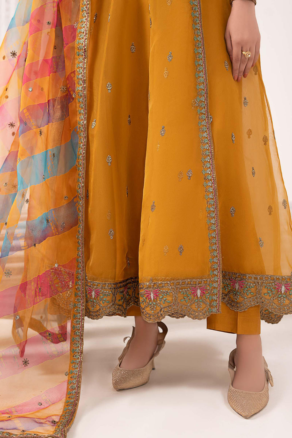 Maria.B. - 3 Piece Embroidered Organza Suit