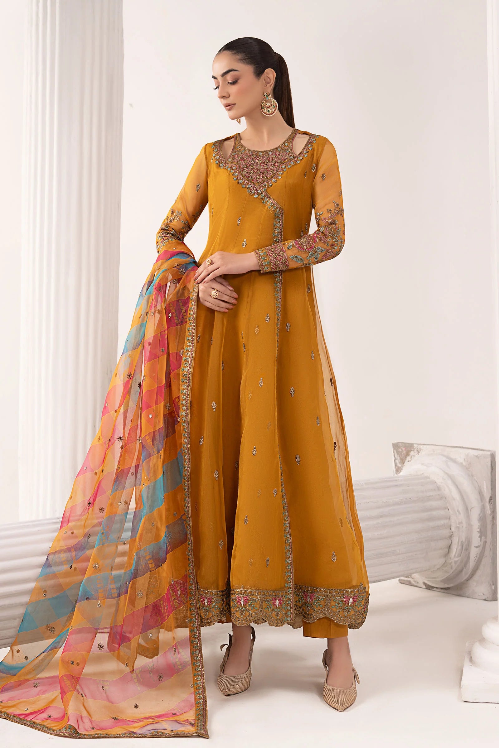 Maria.B. - 3 Piece Embroidered Organza Suit
