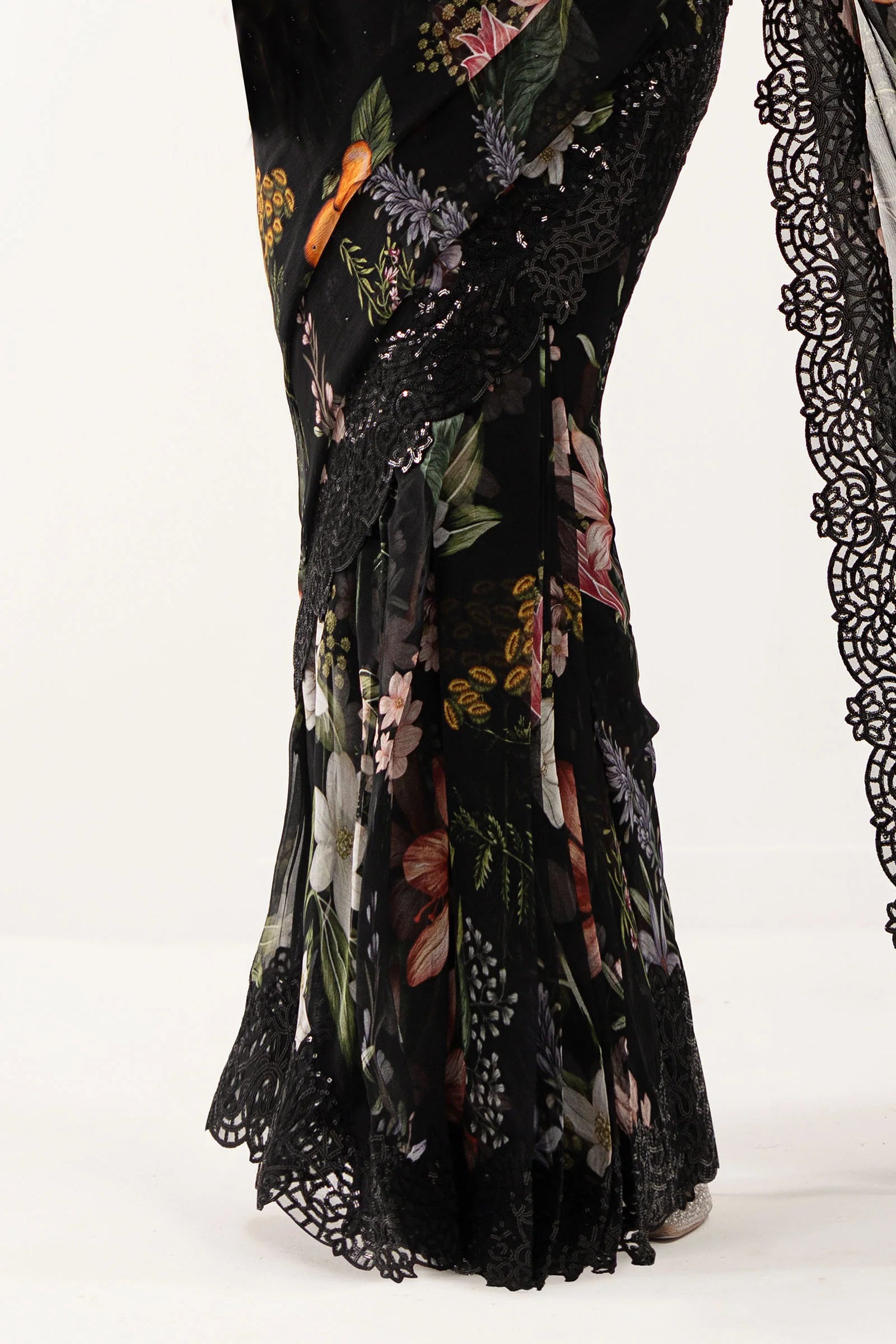 Maria.B. - Embroidered Chiffon Saree