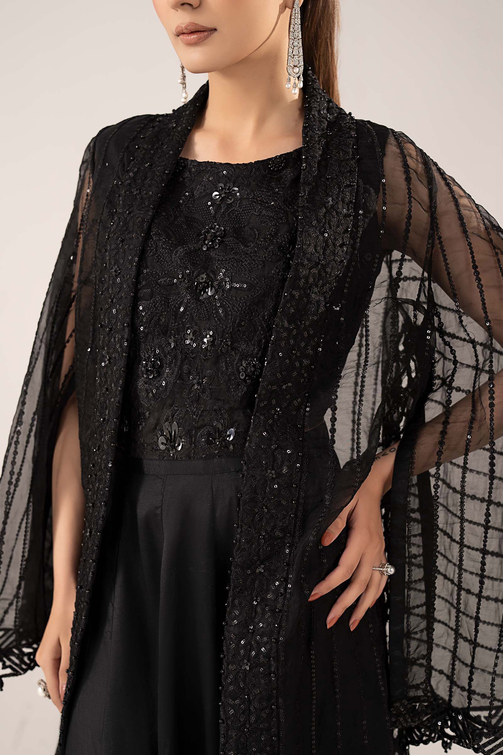 Maria.B. - 3 Piece Embroidered Organza Suit