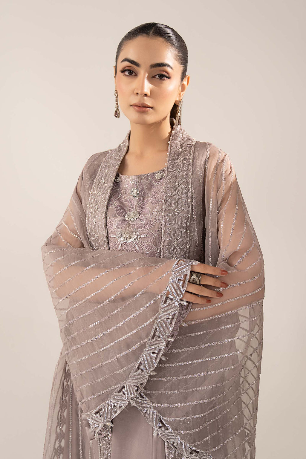 Maria.B. - 3 Piece Embroidered Organza Suit