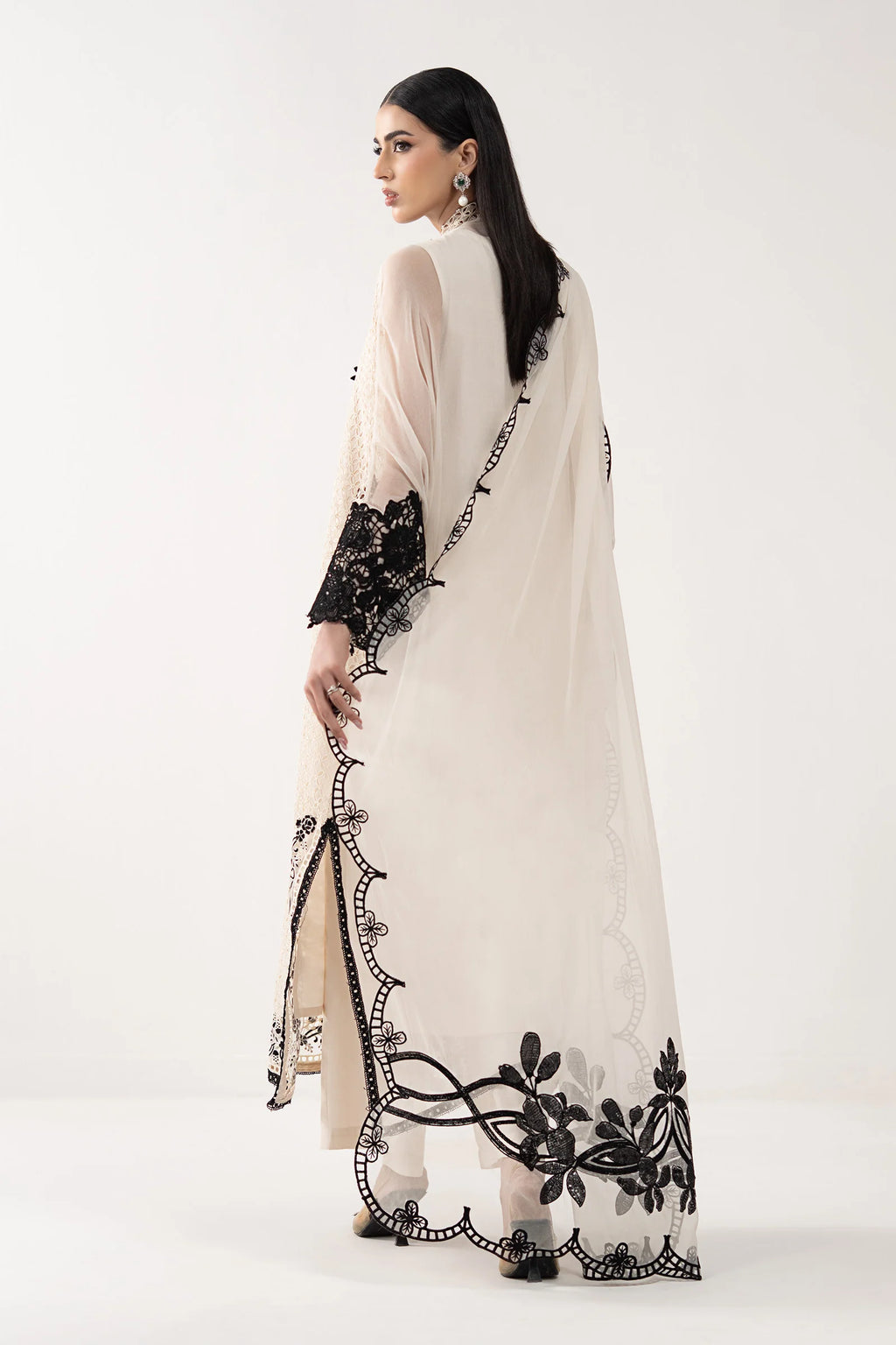 Maria.B. - 3 Piece Embroidered Chiffon Suit