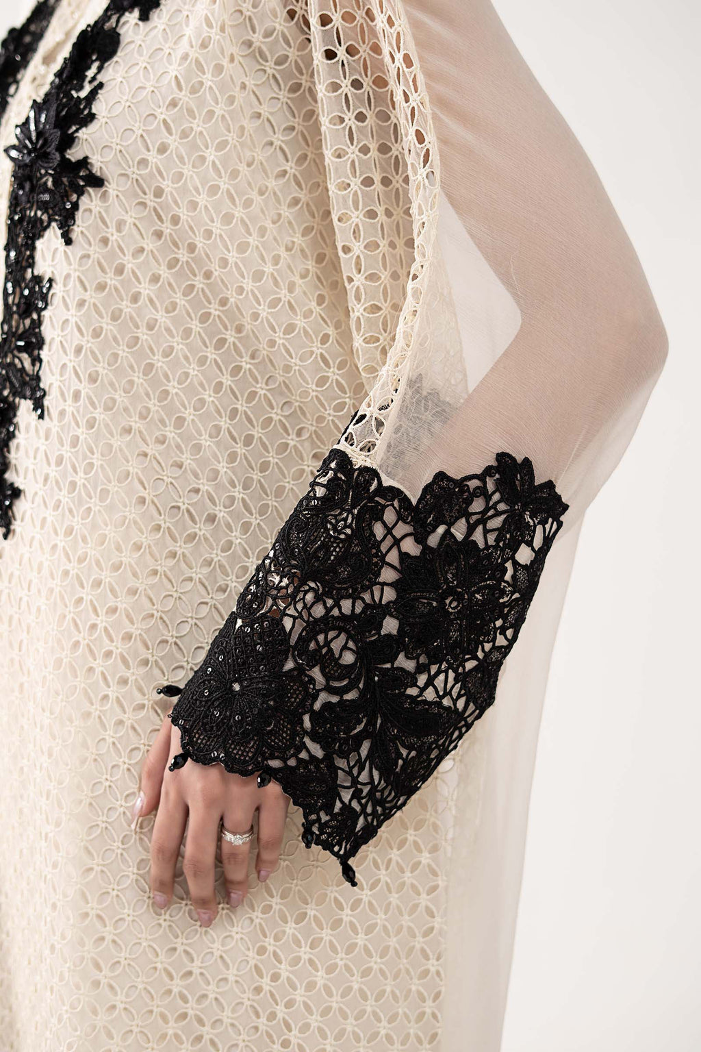 Maria.B. - 3 Piece Embroidered Chiffon Suit