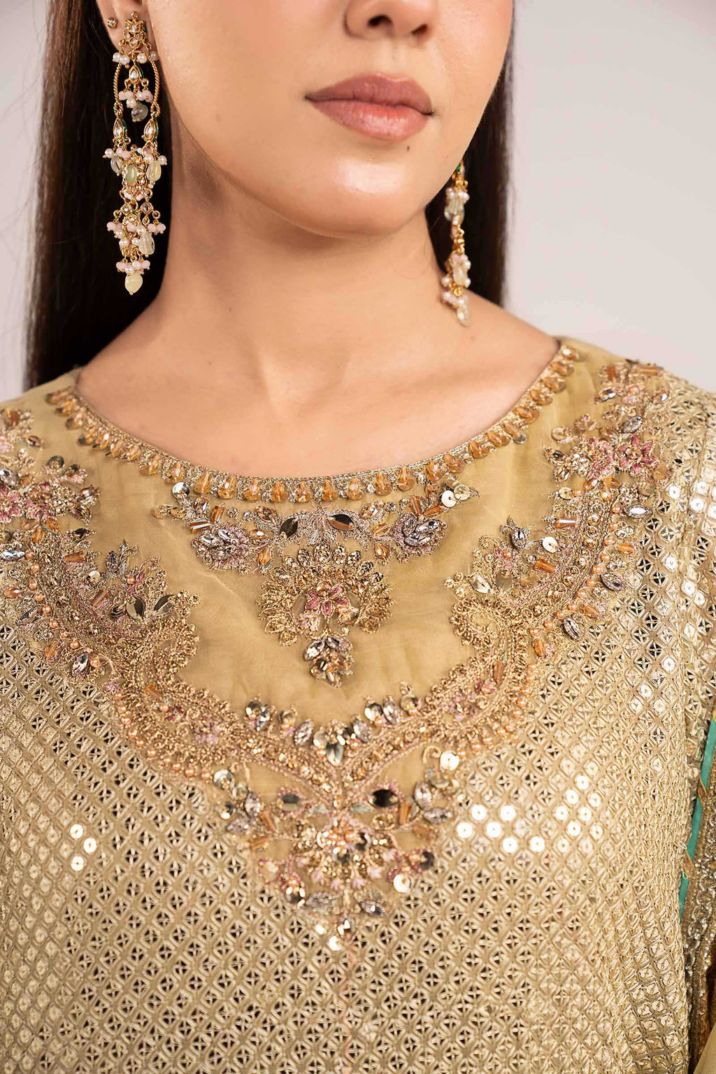 Maria.B. - Embroidered Chiffon Suit