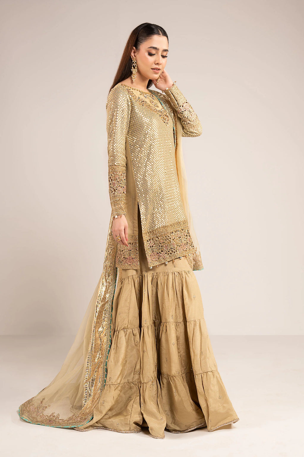 Maria.B. - Embroidered Chiffon Suit