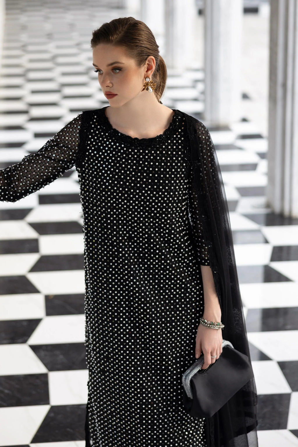 Maria.B. - Embroidered Organza Suit