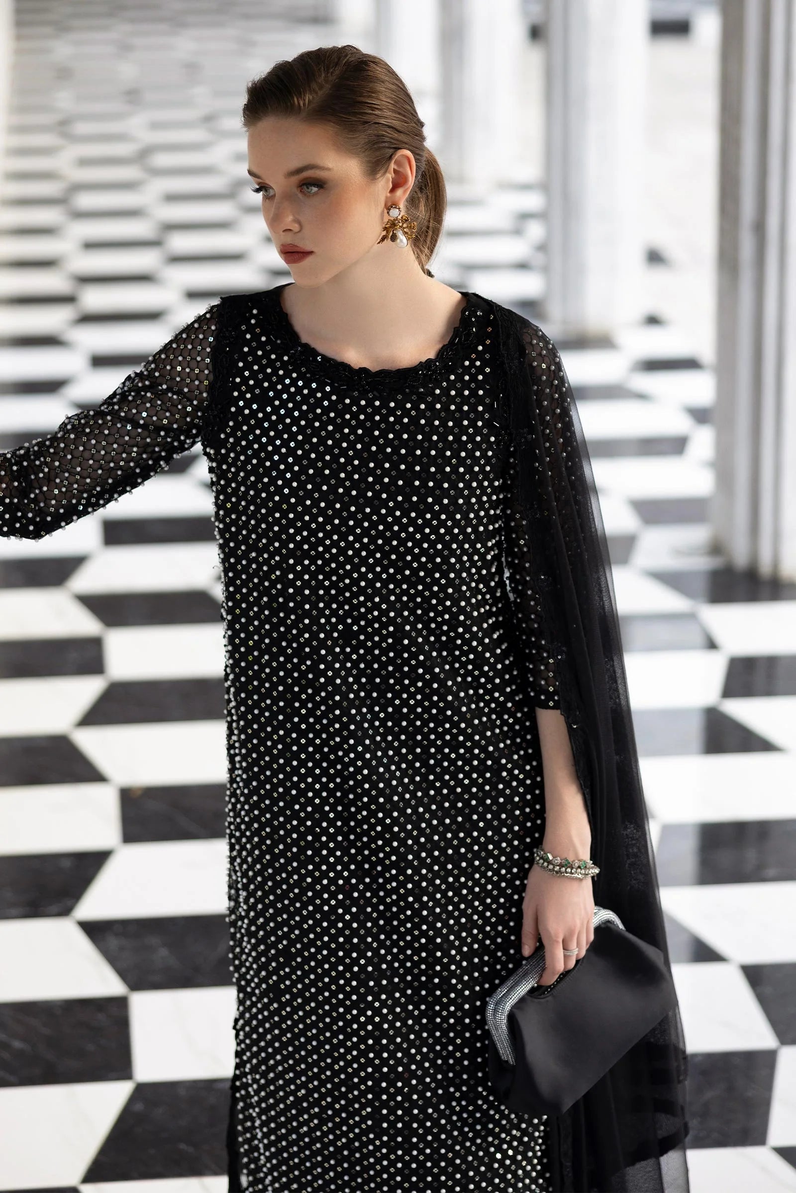Maria.B. - Embroidered Organza Suit
