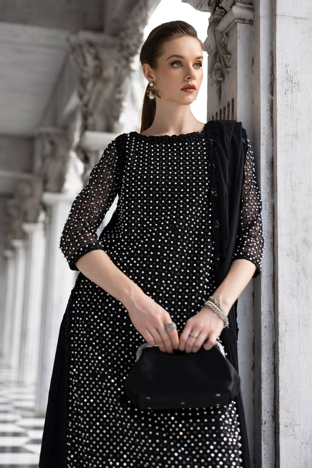 Maria.B. - Embroidered Organza Suit