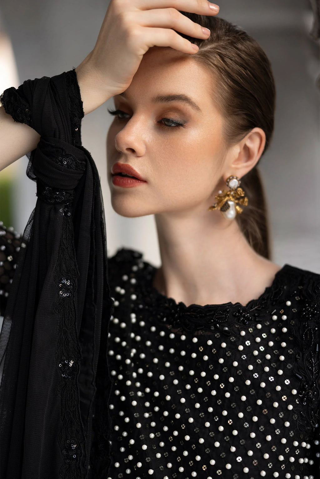 Maria.B. - Embroidered Organza Suit