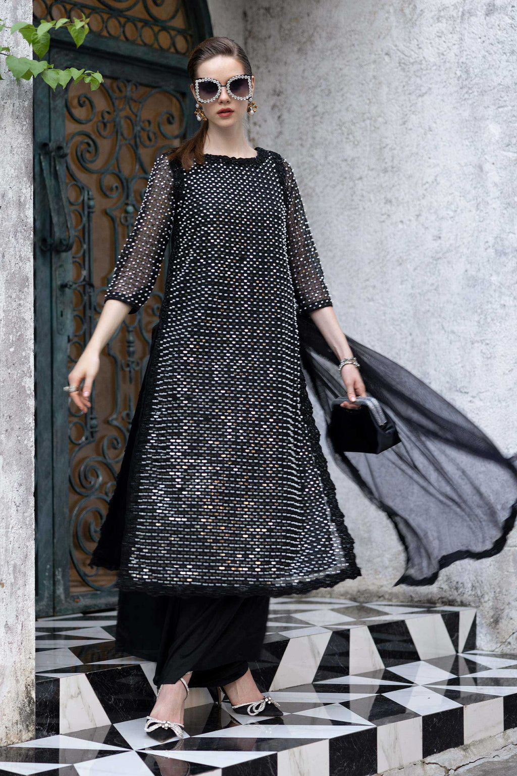 Maria.B. - Embroidered Organza Suit