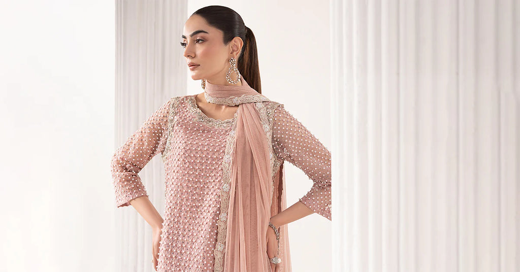 Maria.B. - 3 Piece Embroidered Organza Suit