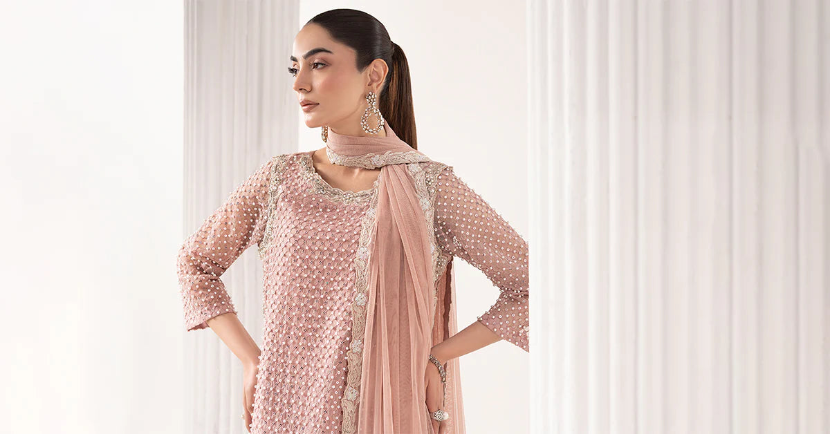 Maria.B. - 3 Piece Embroidered Organza Suit