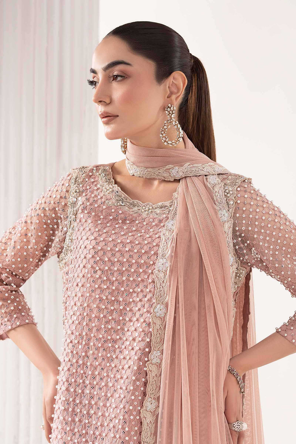 Maria.B. - 3 Piece Embroidered Organza Suit