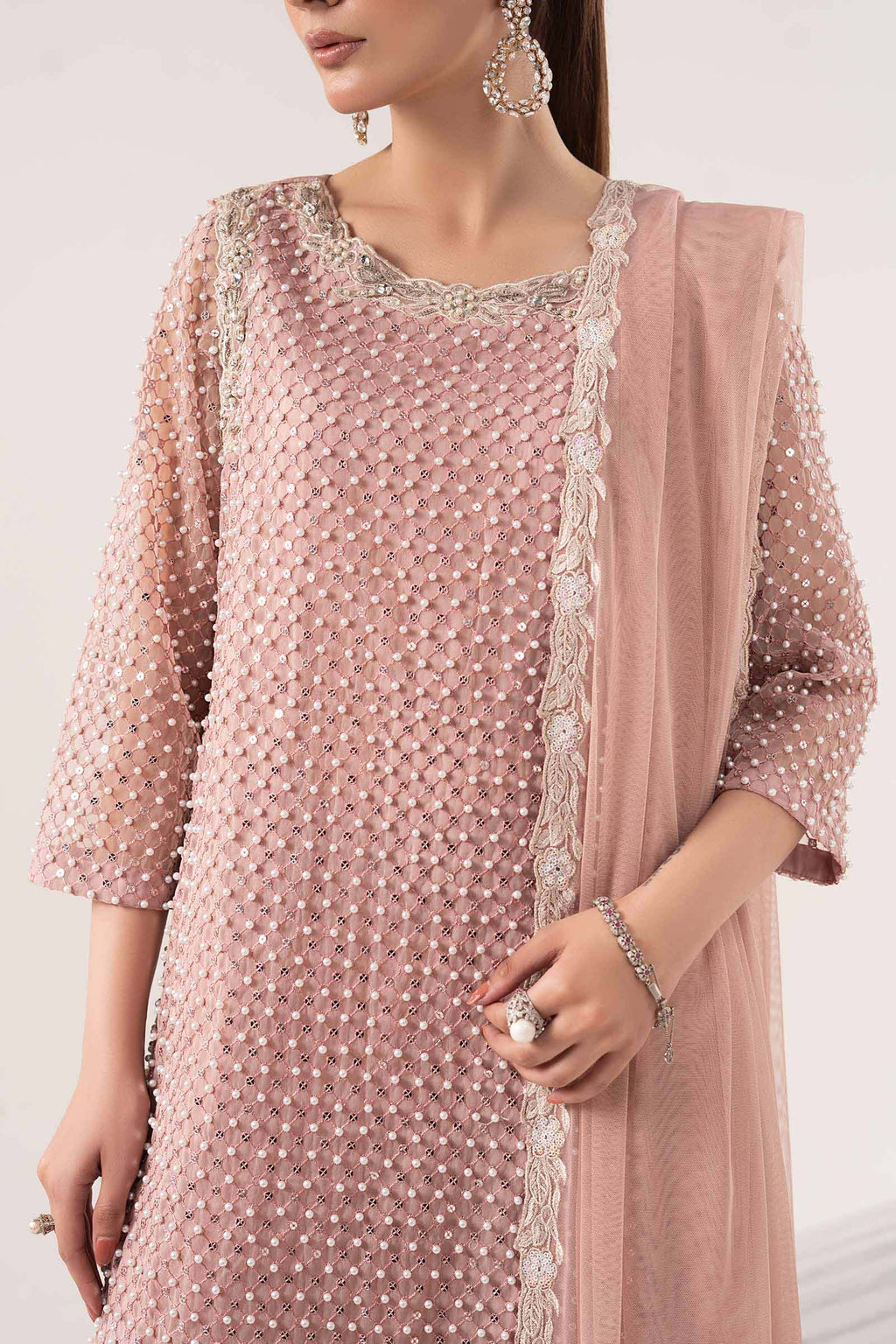 Maria.B. - 3 Piece Embroidered Organza Suit