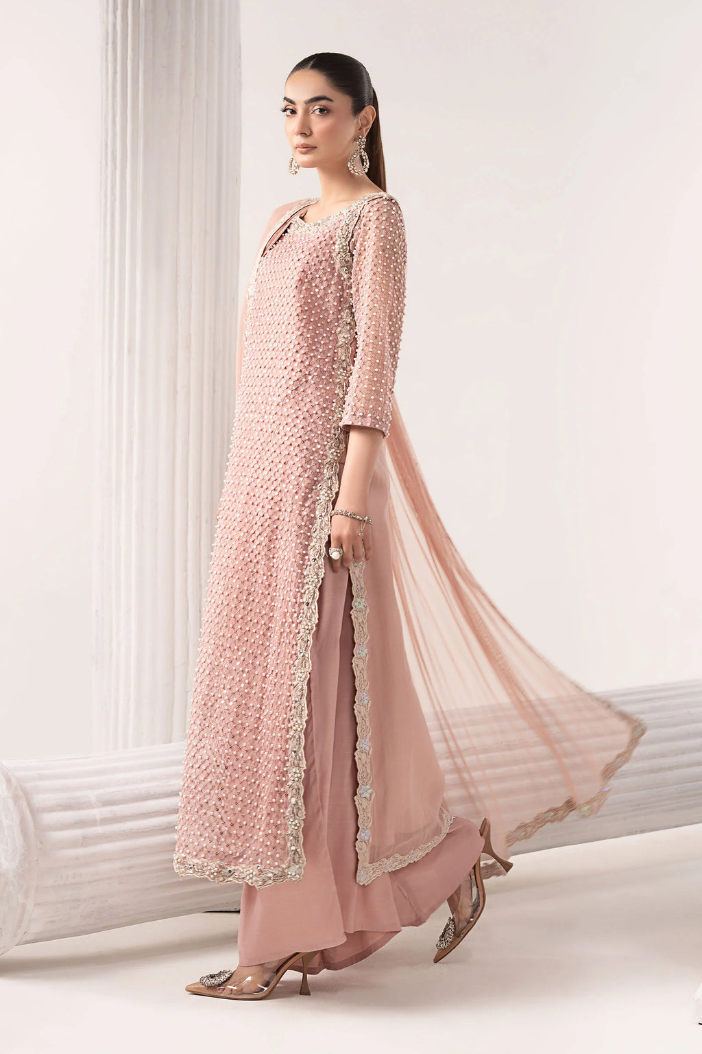 Maria.B. - 3 Piece Embroidered Organza Suit
