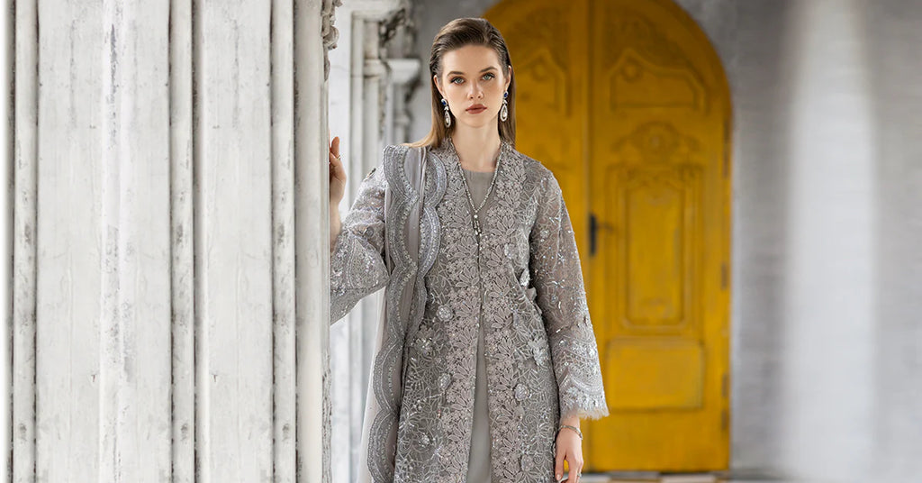 Maria.B. - 3 Piece Embroidered Organza Suit