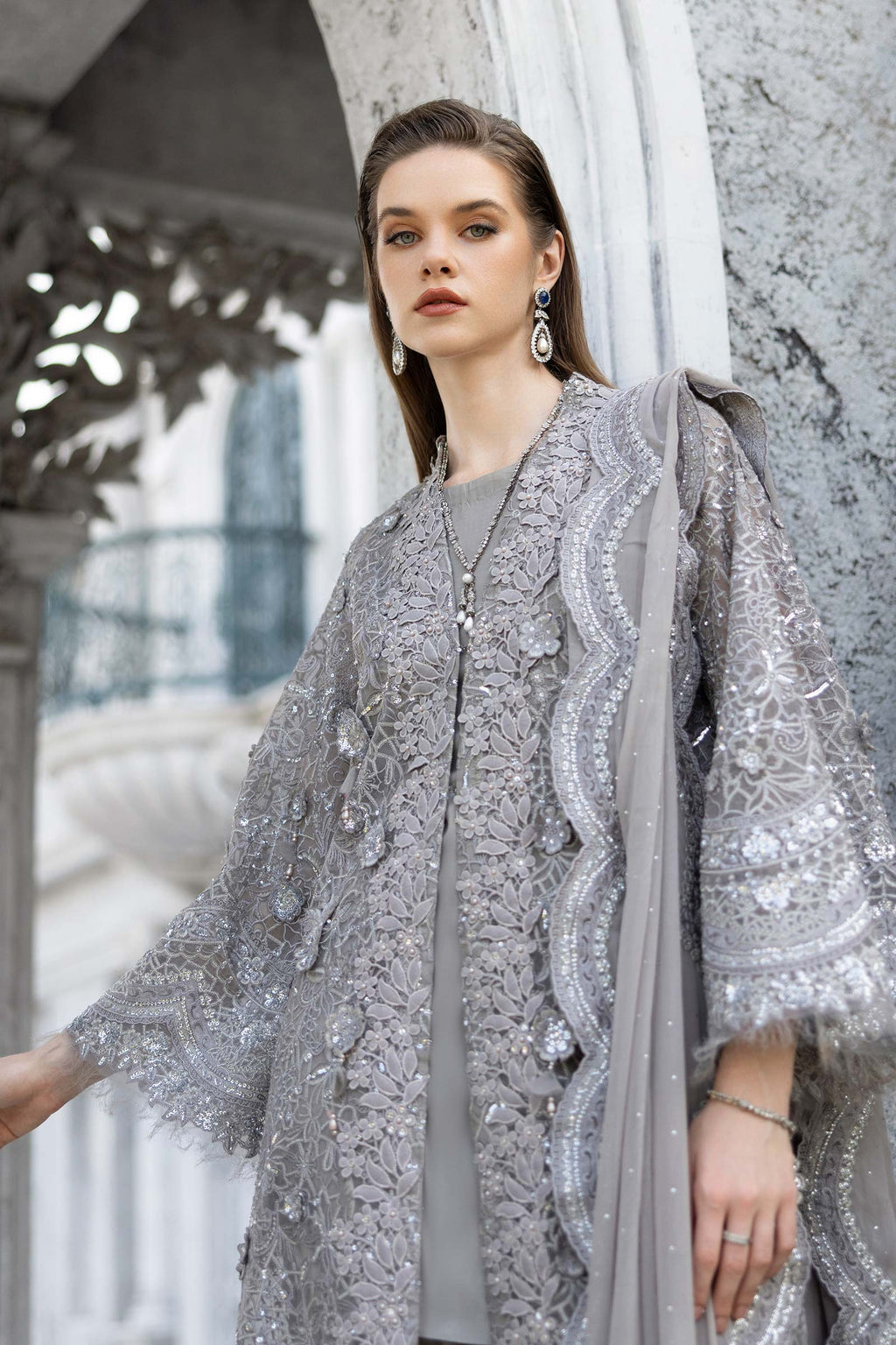 Maria.B. - 3 Piece Embroidered Organza Suit
