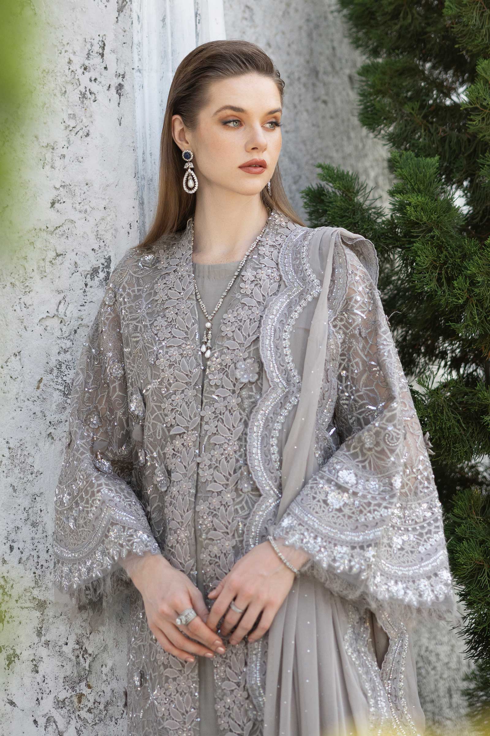 Maria.B. - 3 Piece Embroidered Organza Suit