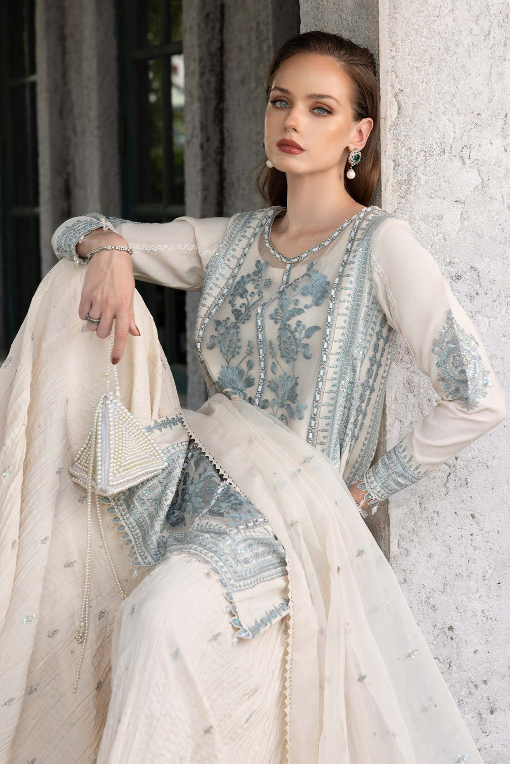 Maria.B. - Embroidered Organza Suit