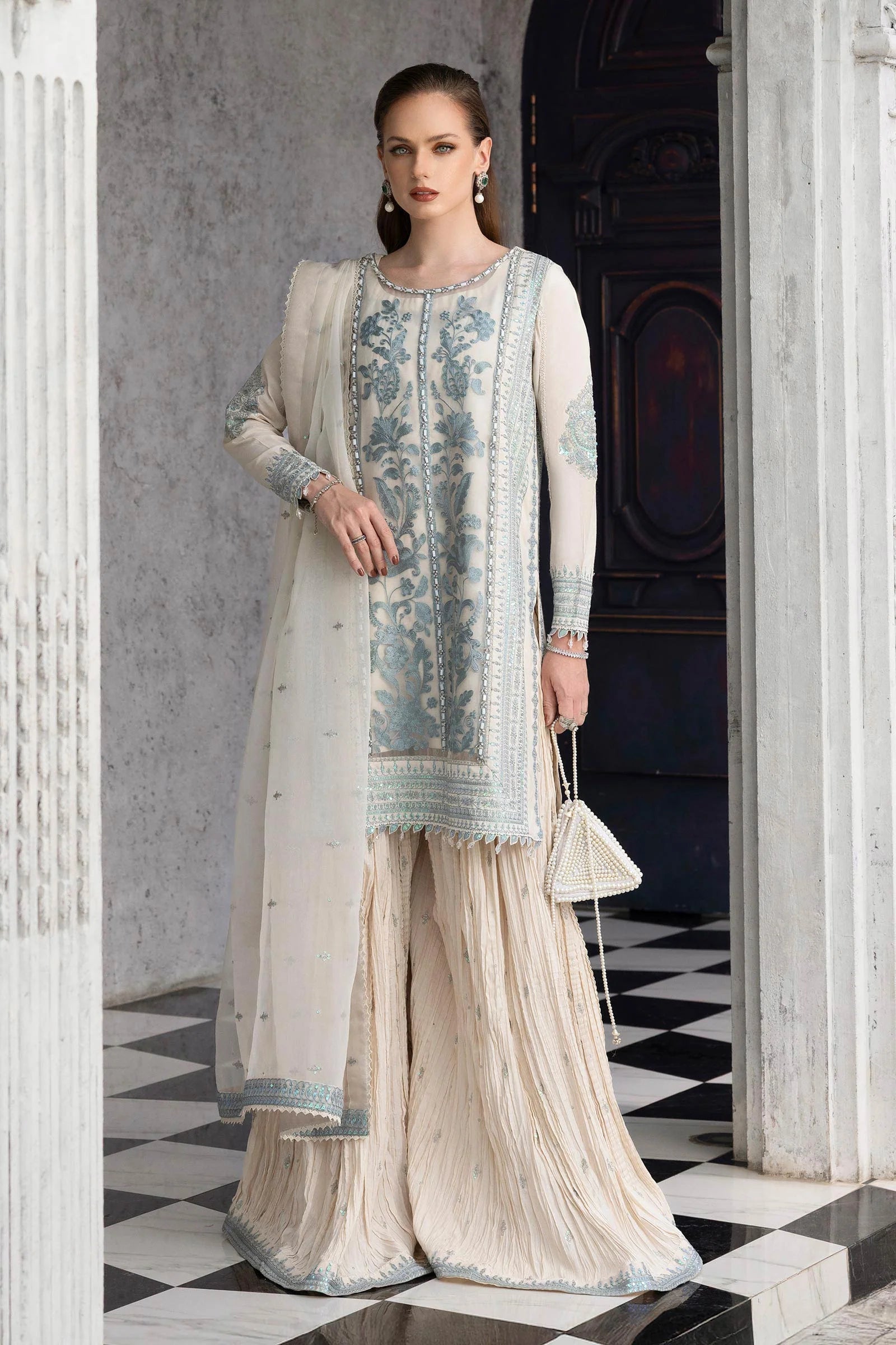 Maria.B. - Embroidered Organza Suit