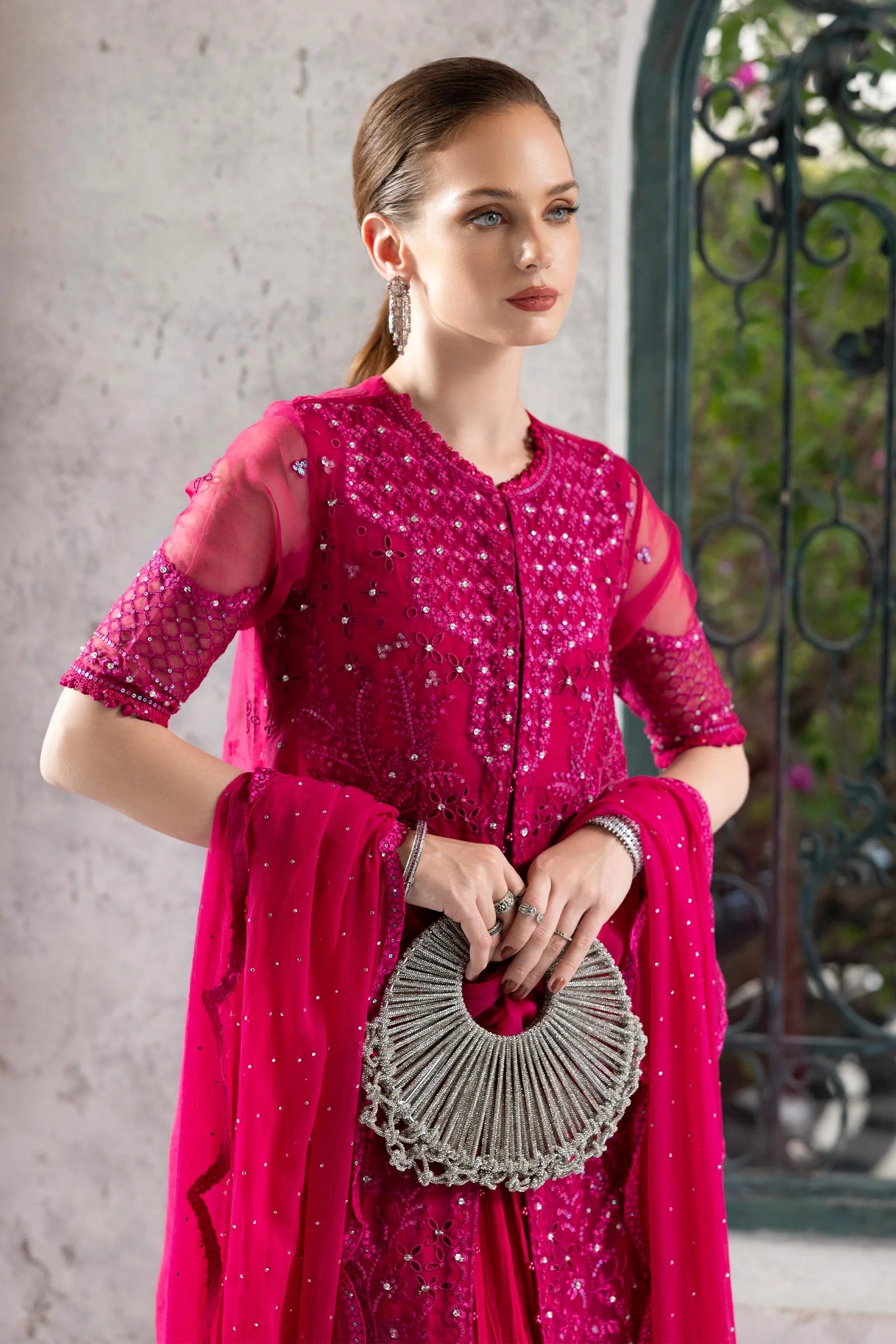 Maria.B. - Embroidered Organza Suit