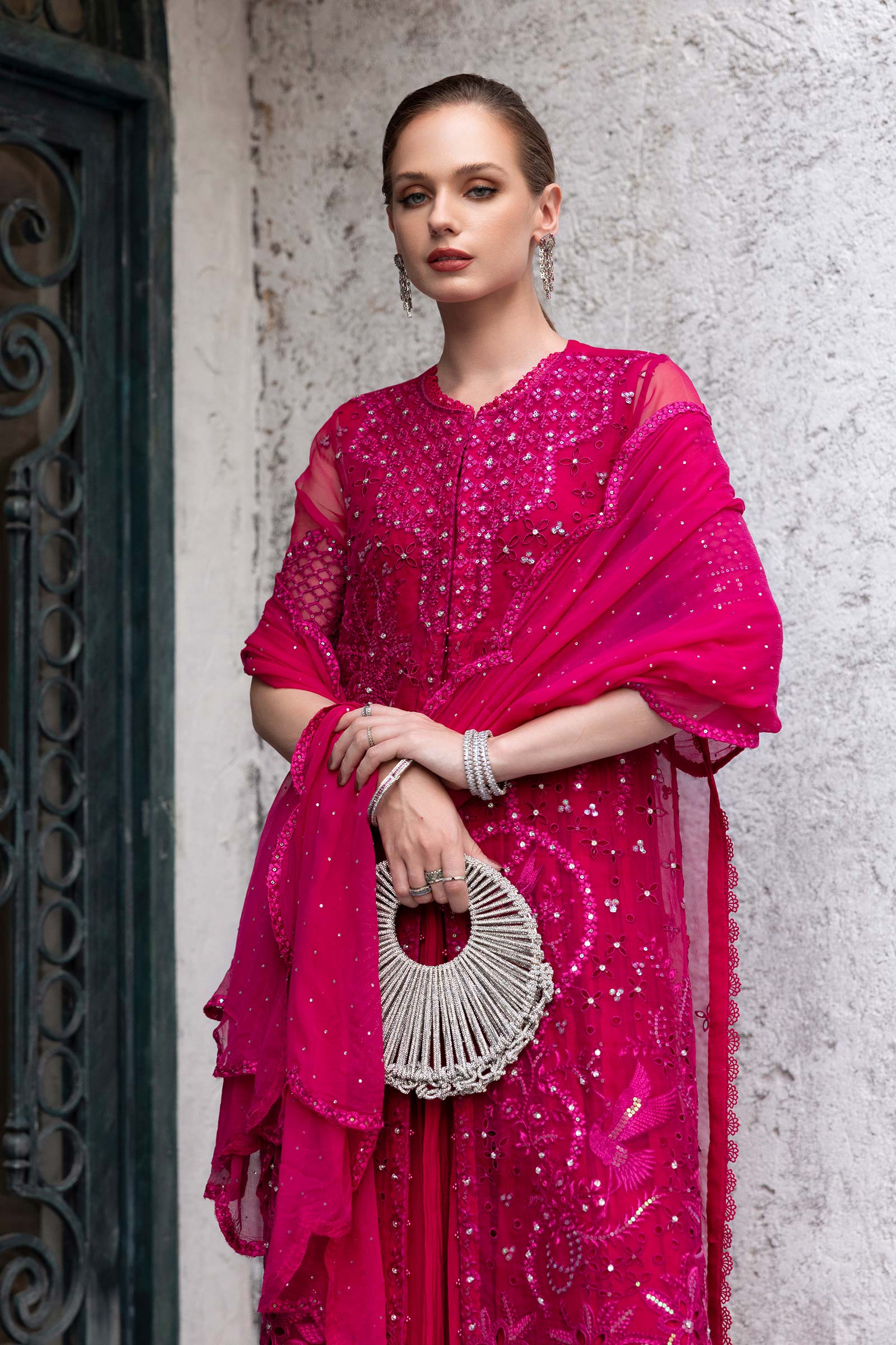 Maria.B. - Embroidered Organza Suit