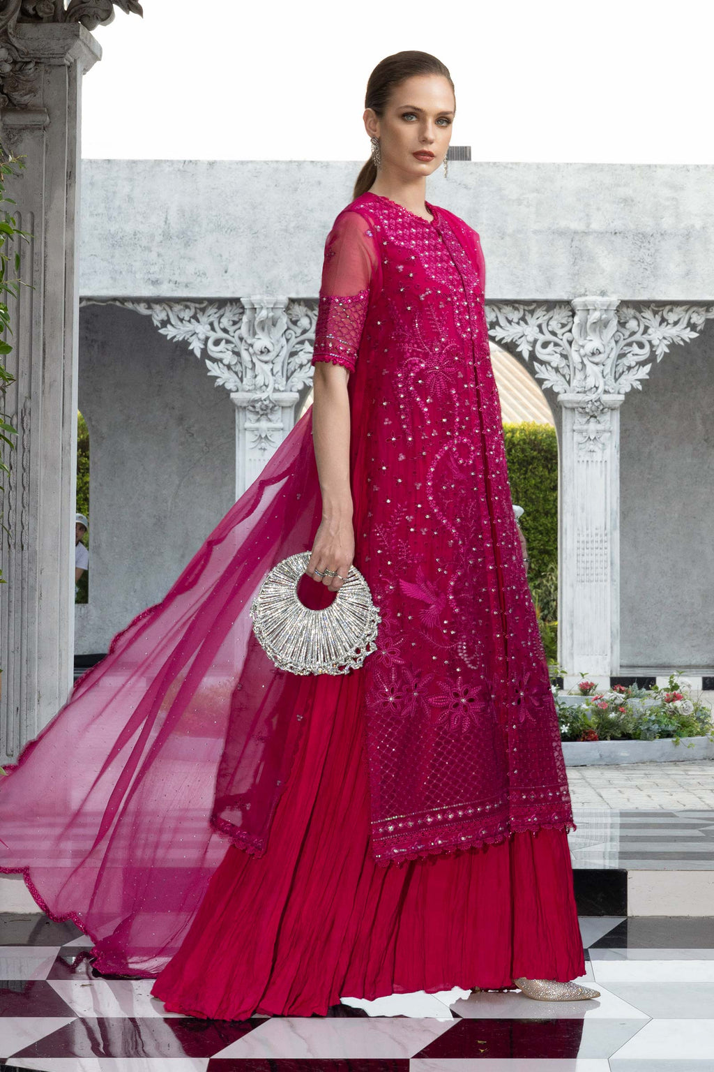 Maria.B. - Embroidered Organza Suit