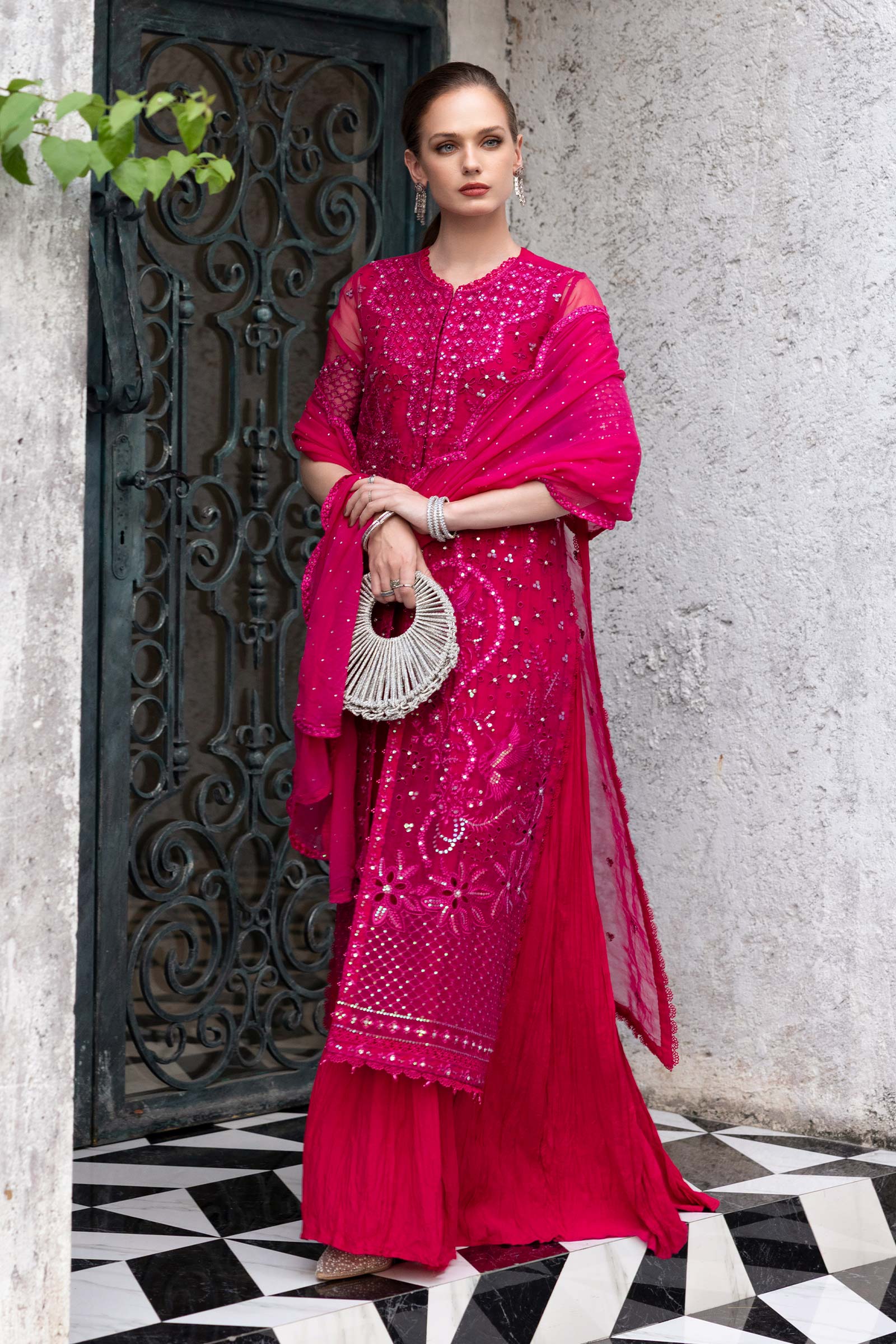 Maria.B. - Embroidered Organza Suit